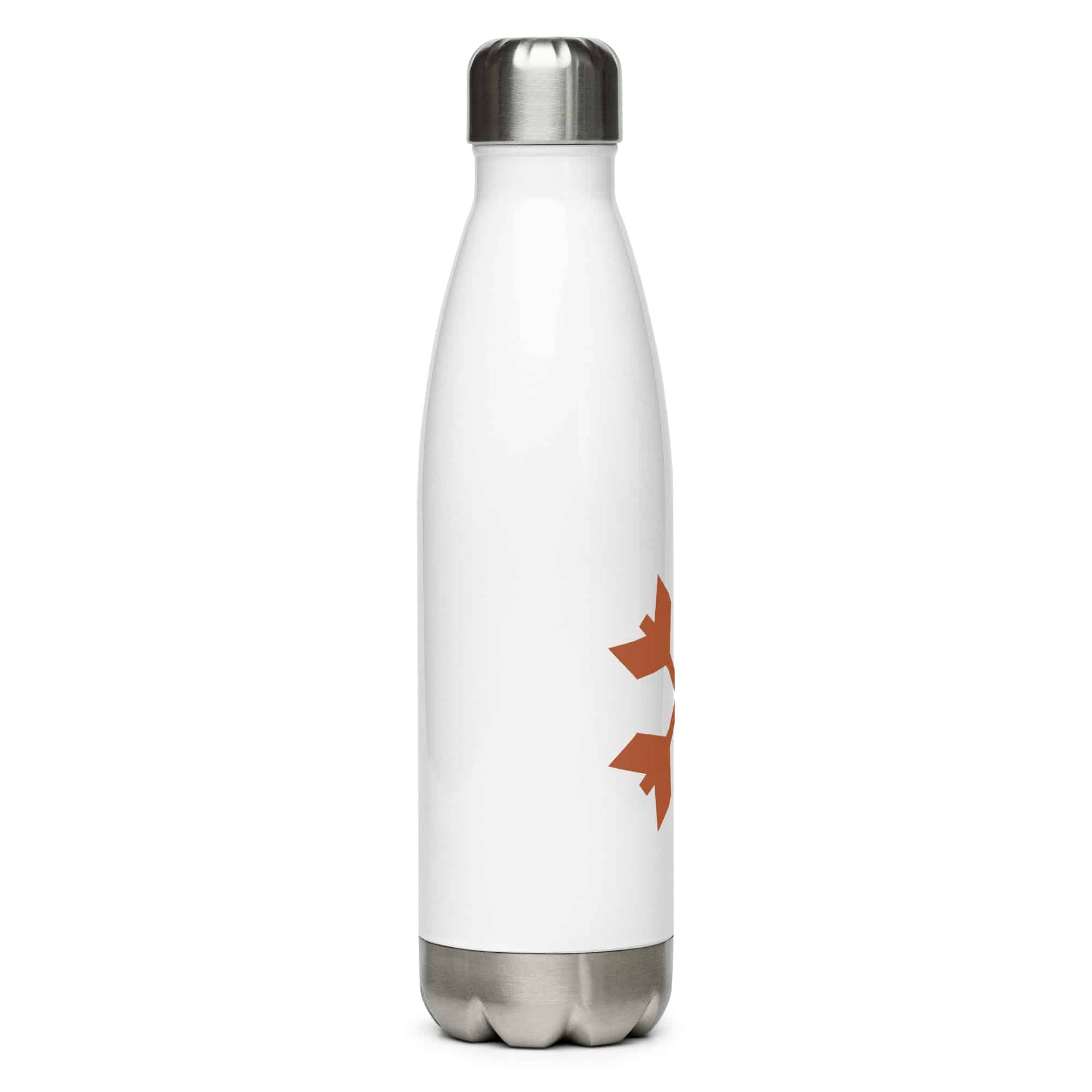 Terracotta Crossed Feather Arrows Water Bottle