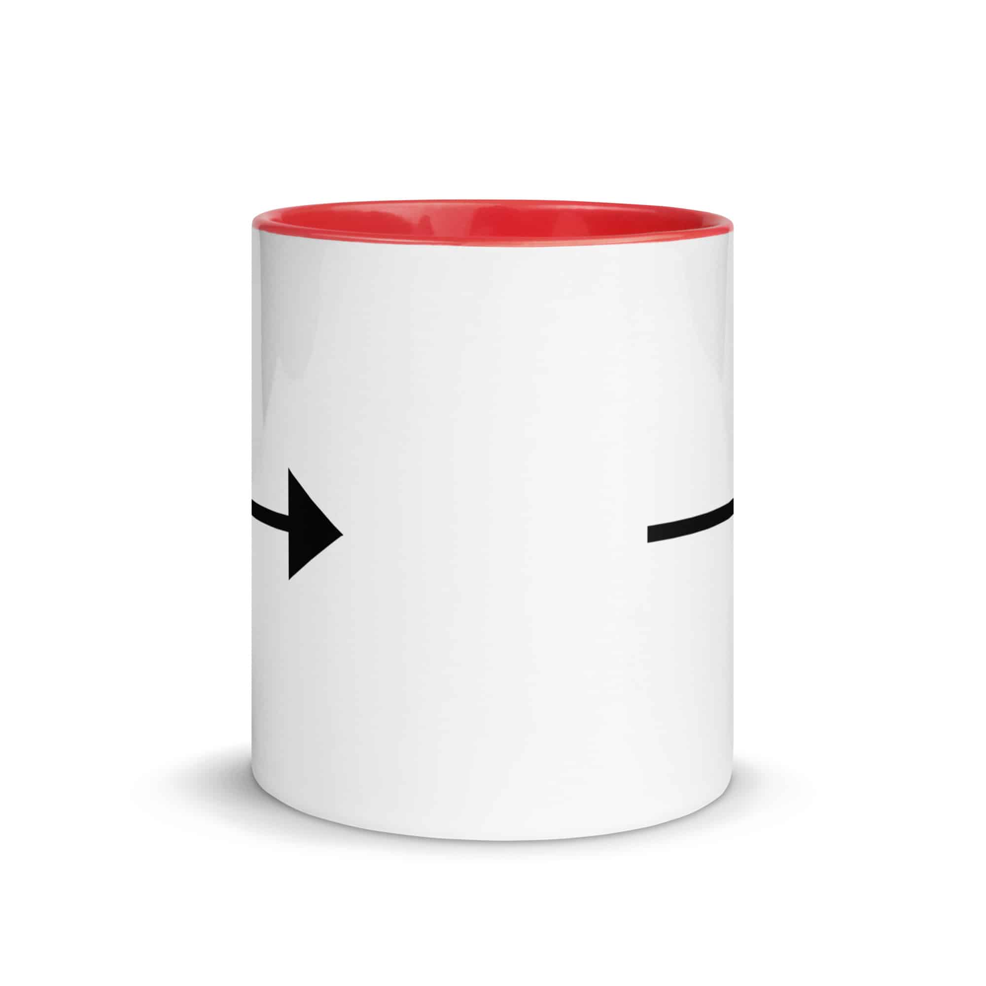 Black Straight Trail Arrow Color Inside Mug