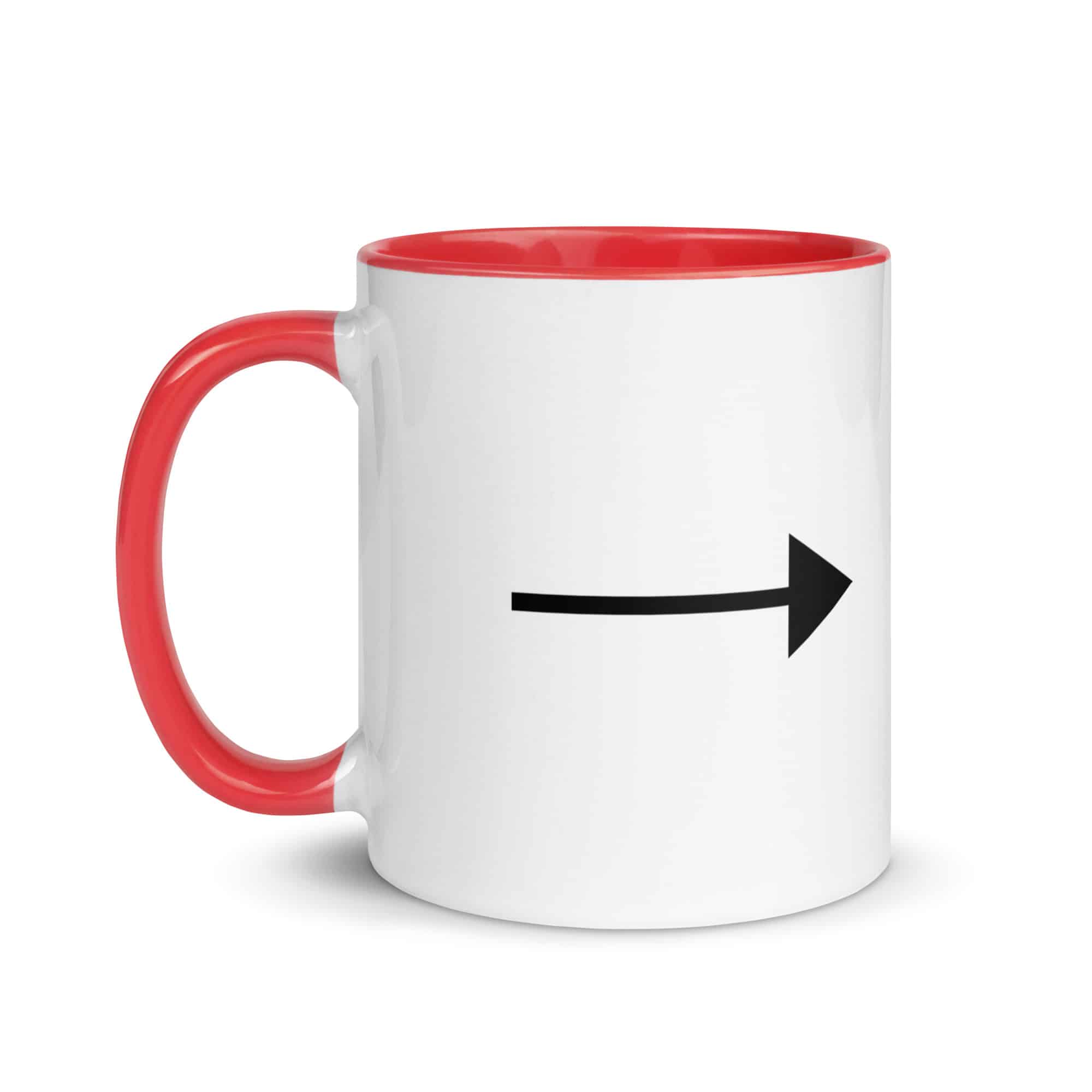 Black Straight Trail Arrow Color Inside Mug
