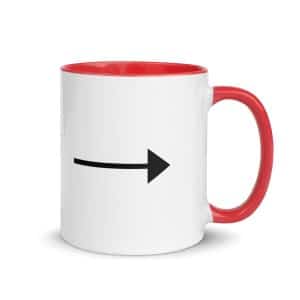 06 Straight Trail Arrow Black Color Inside Coffee Mug - 11 oz - Main