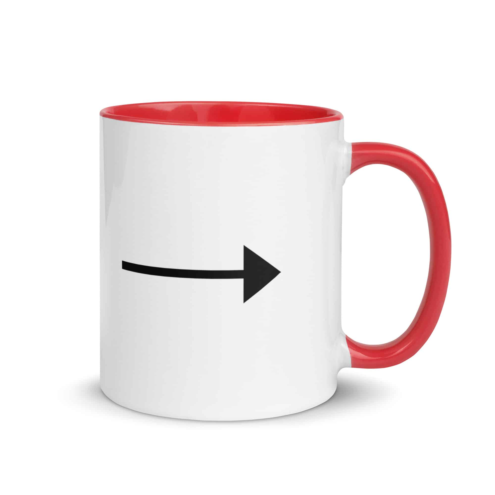 Black Straight Trail Arrow Color Inside Mug
