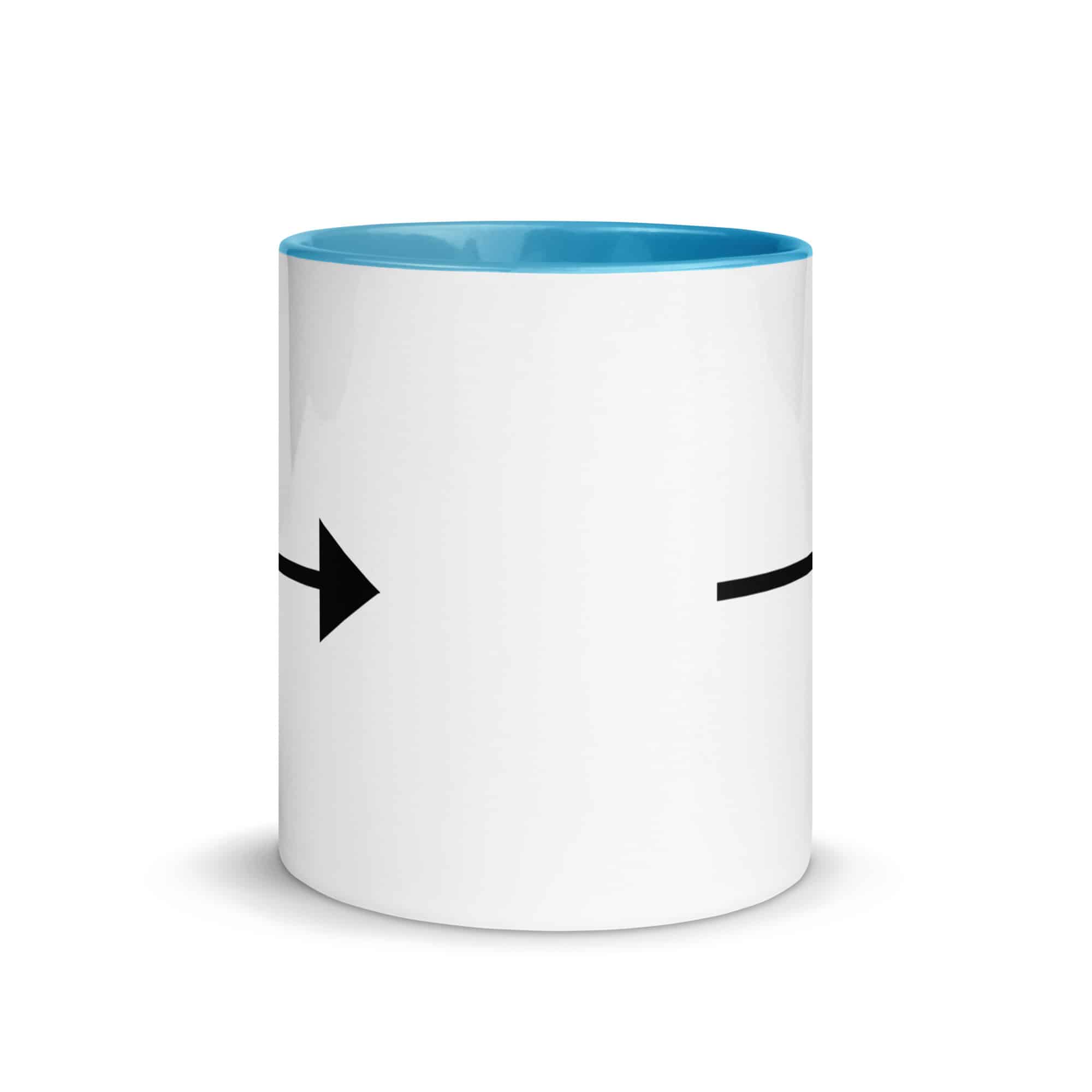 Black Straight Trail Arrow Color Inside Mug