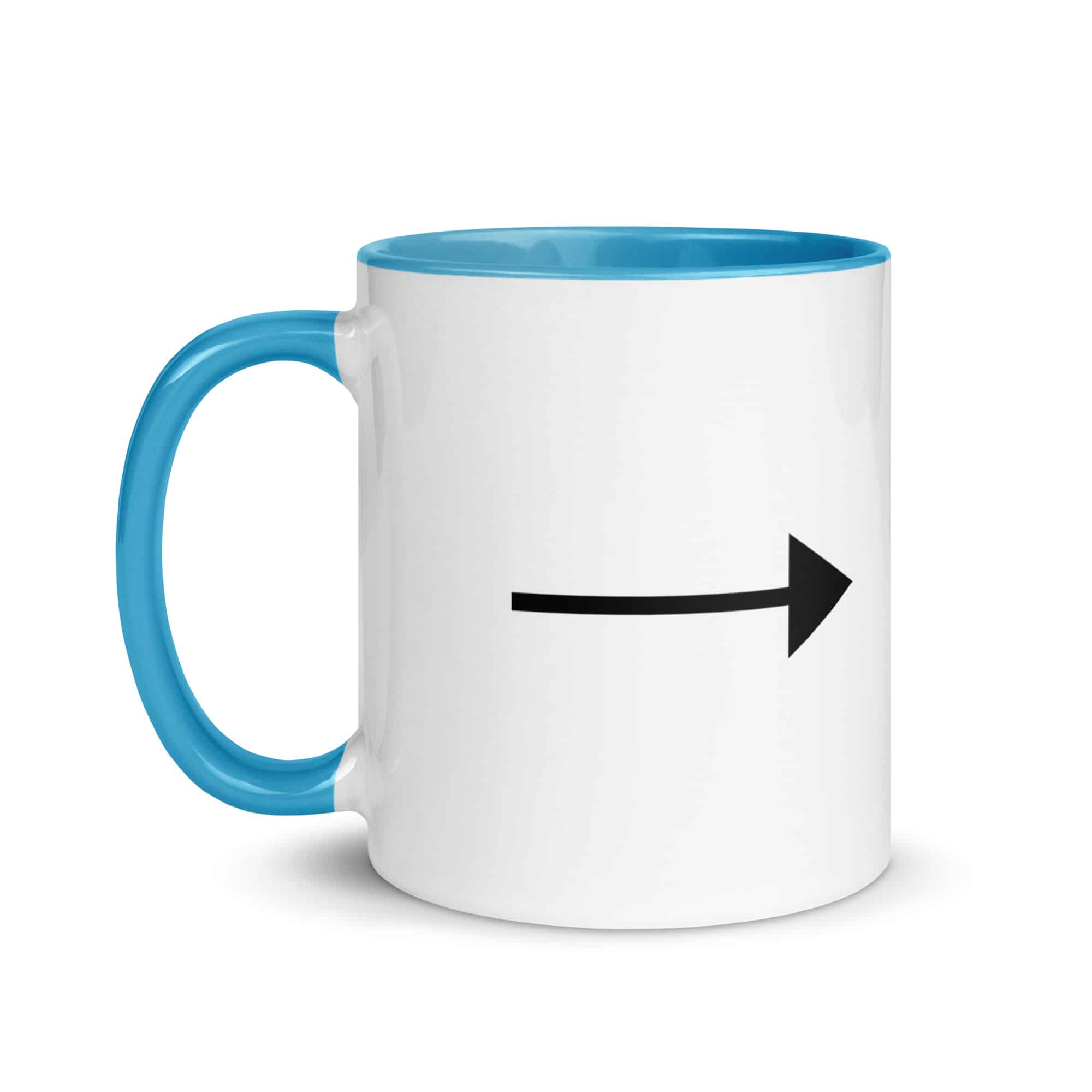 Black Straight Trail Arrow Color Inside Mug