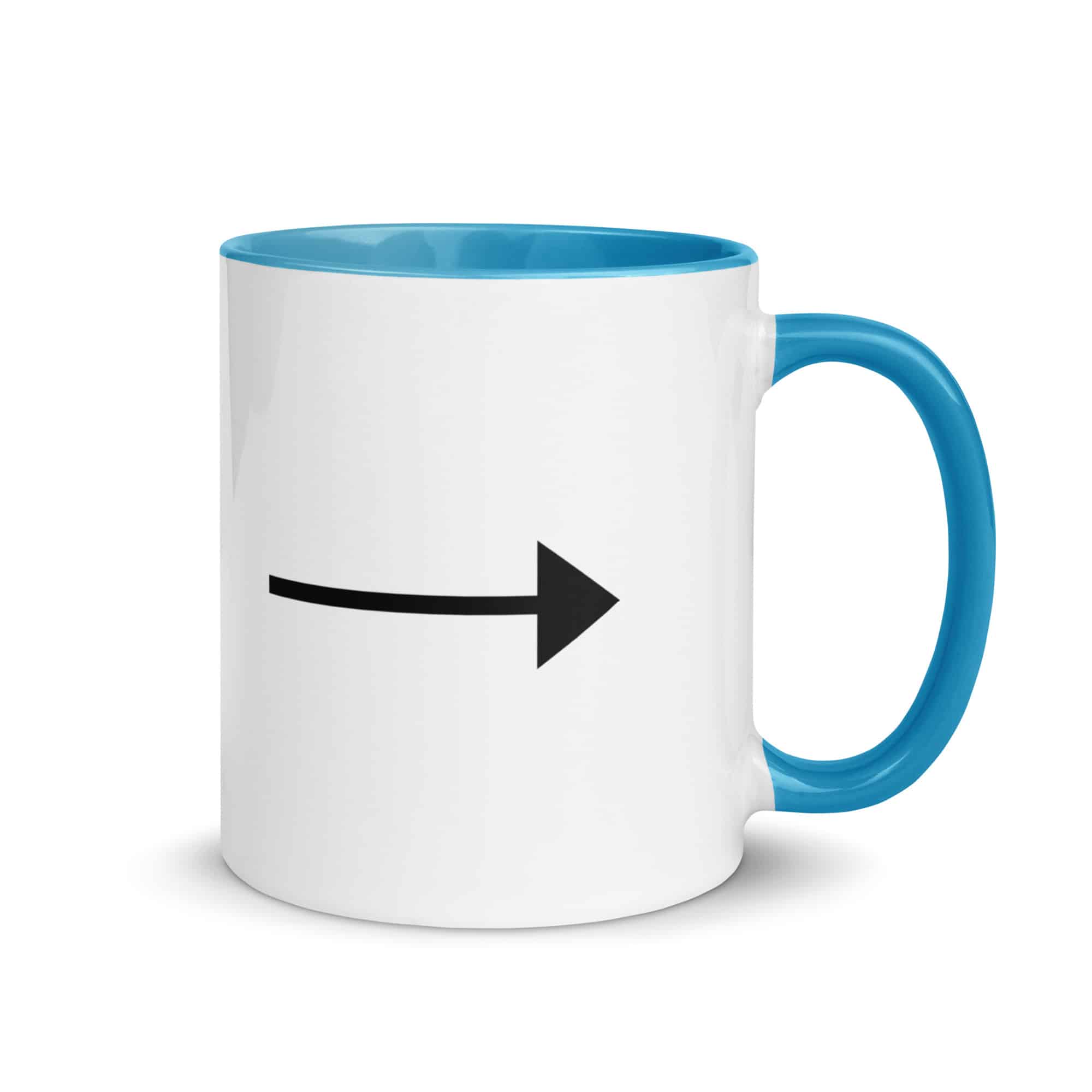 Black Straight Trail Arrow Color Inside Mug