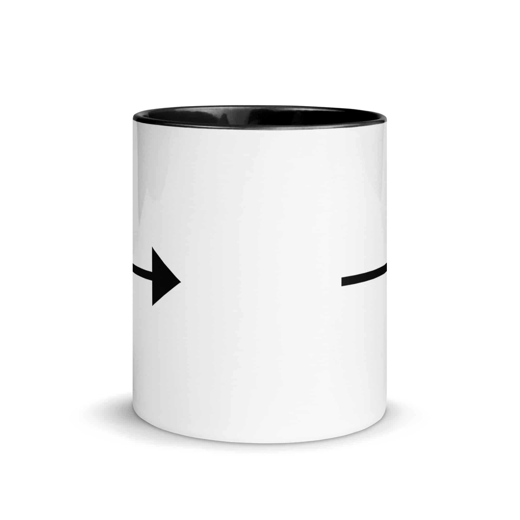 Black Straight Trail Arrow Color Inside Mug