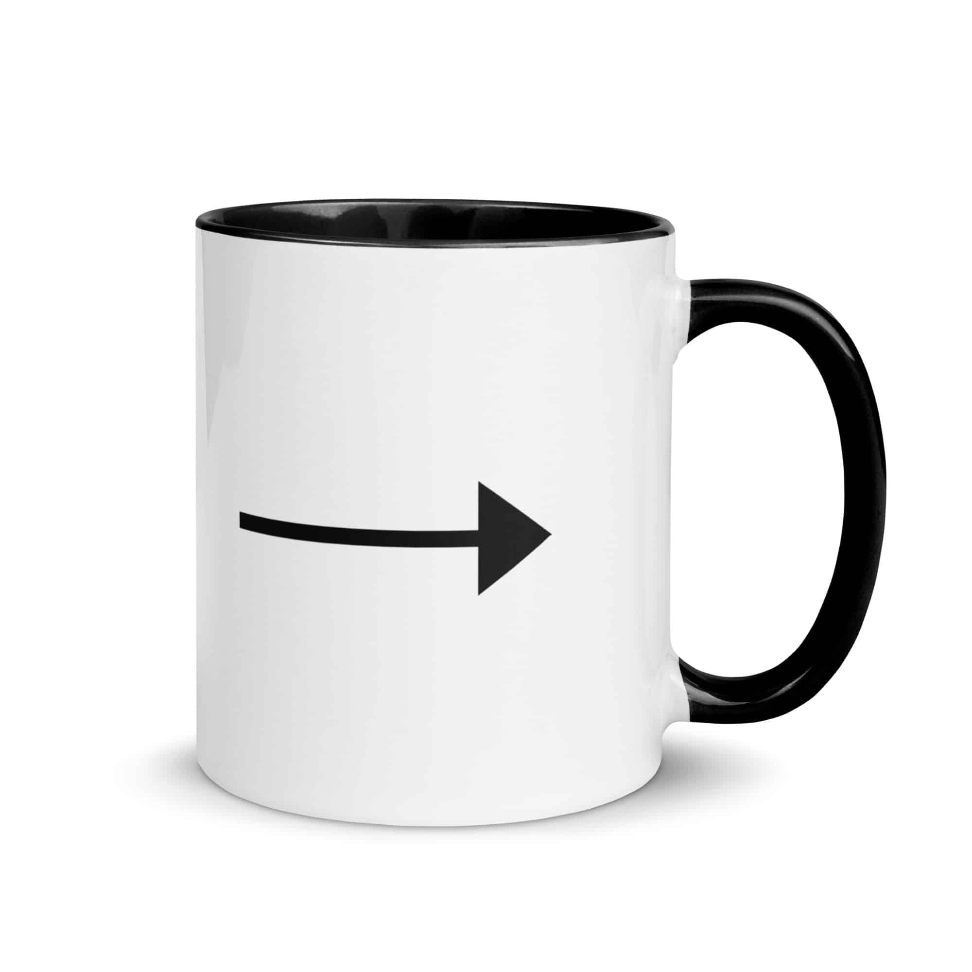 Black Straight Trail Arrow Color Inside Mug