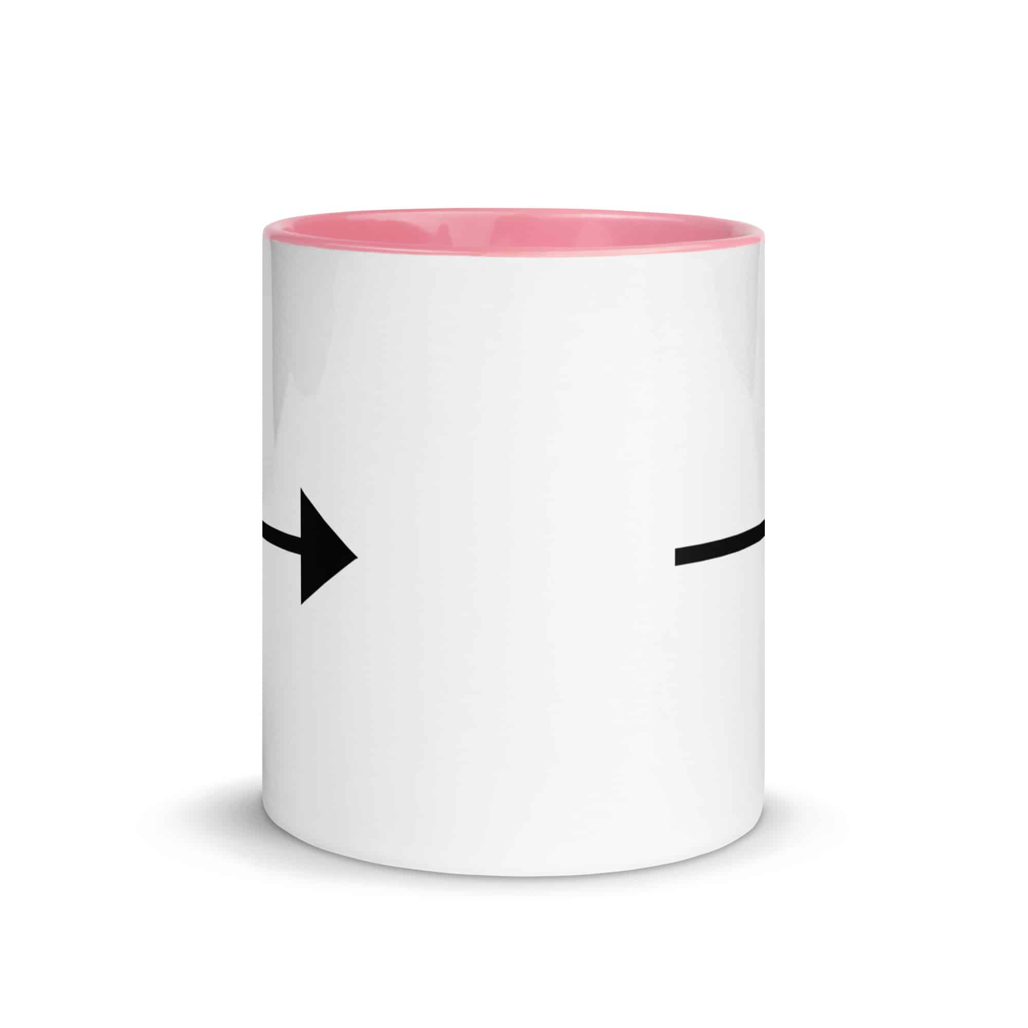 Black Straight Trail Arrow Color Inside Mug