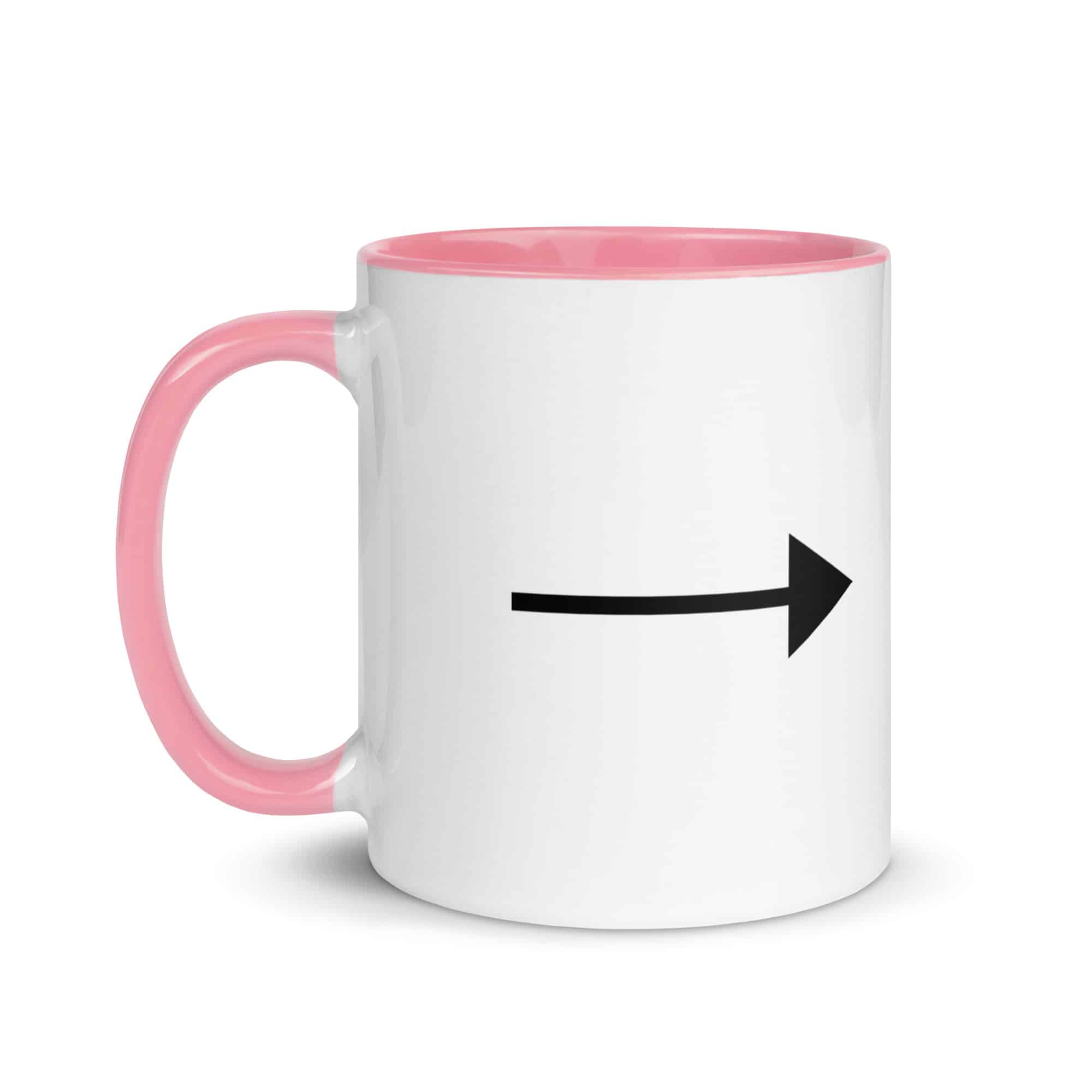 Black Straight Trail Arrow Color Inside Mug