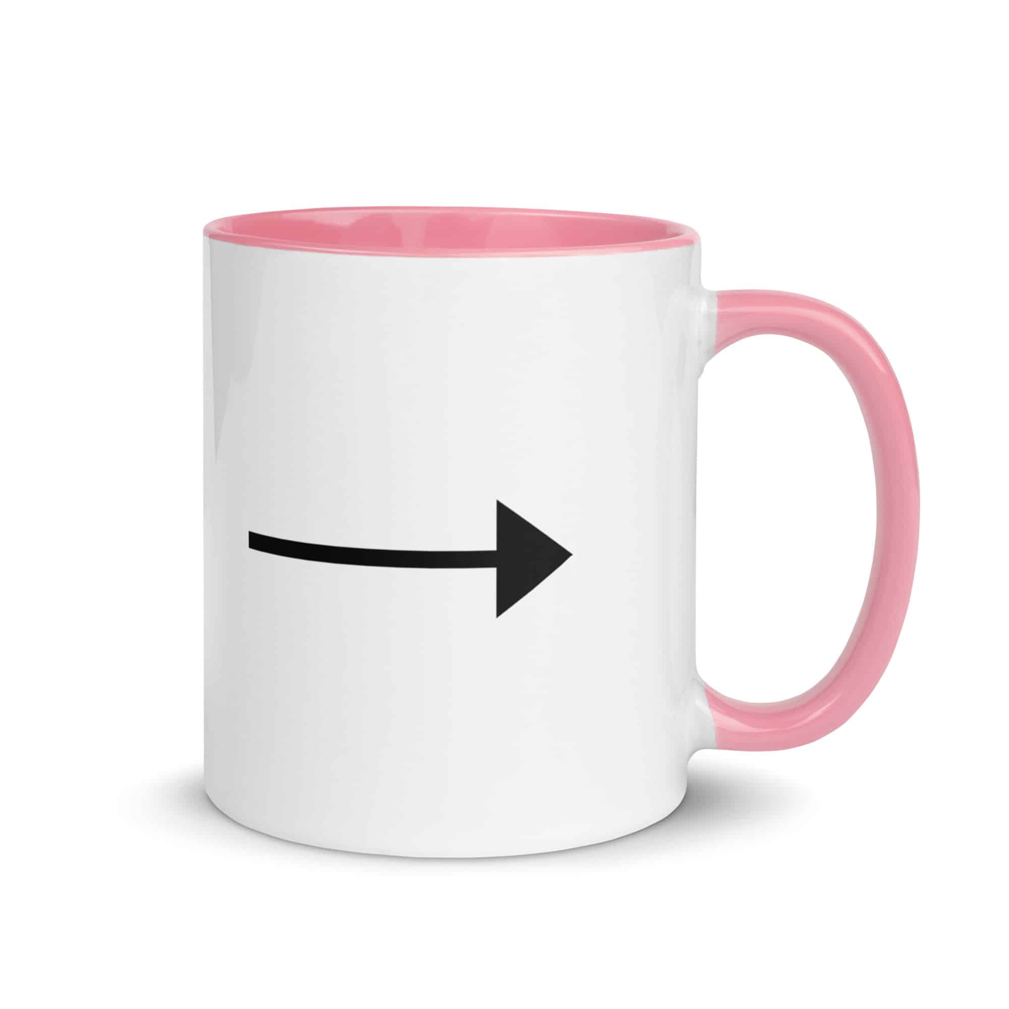 Black Straight Trail Arrow Color Inside Mug