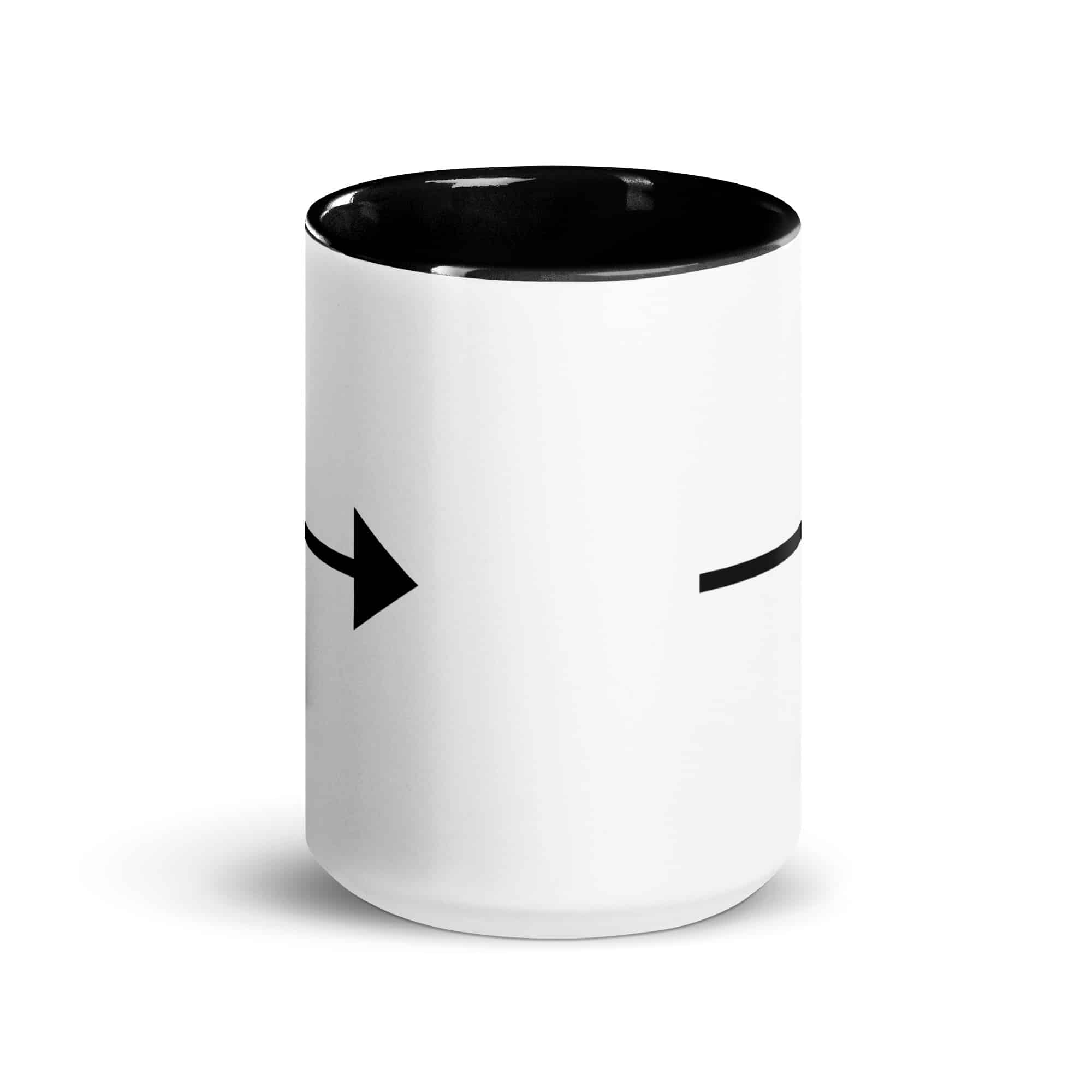 Black Straight Trail Arrow Color Inside Mug