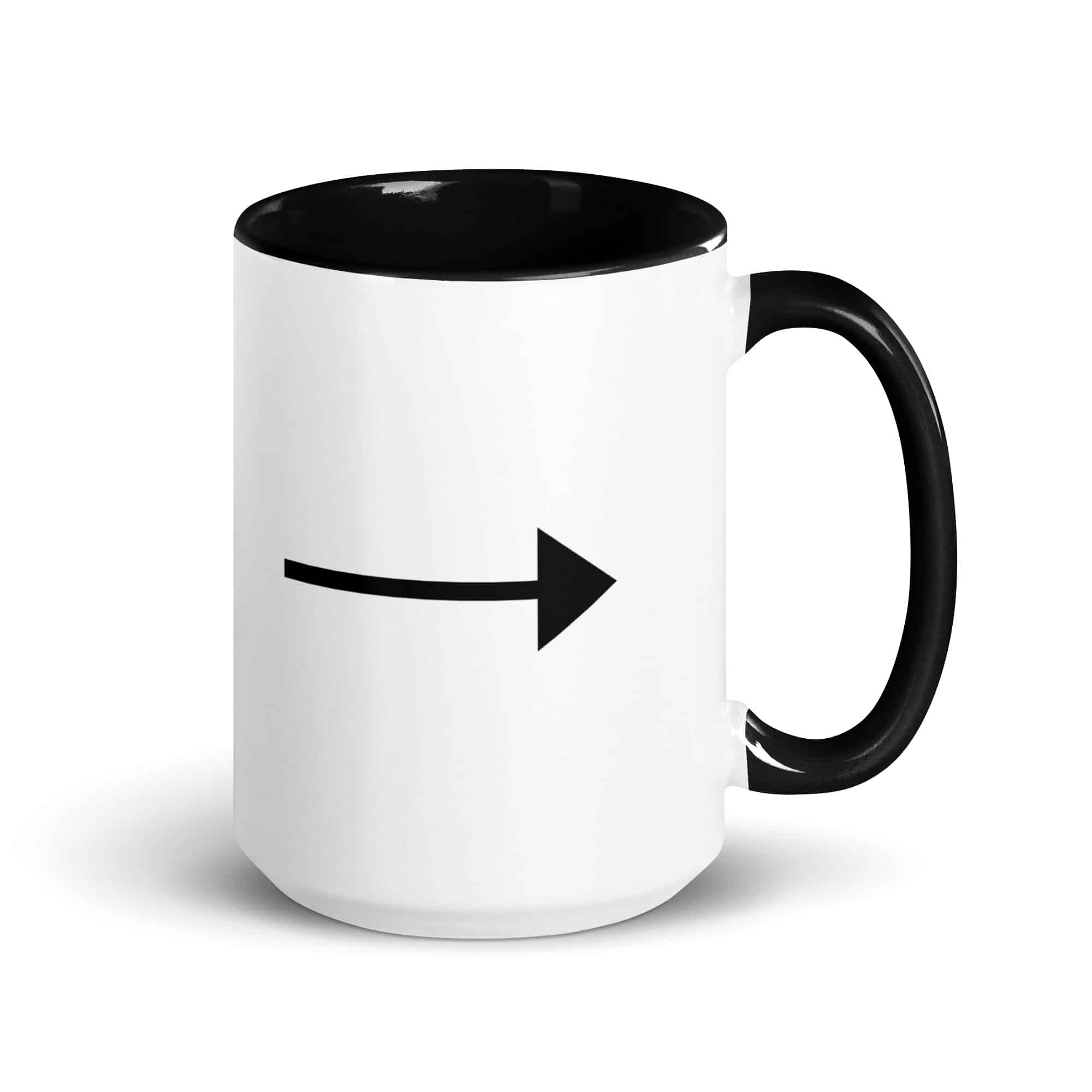 Black Straight Trail Arrow Color Inside Mug