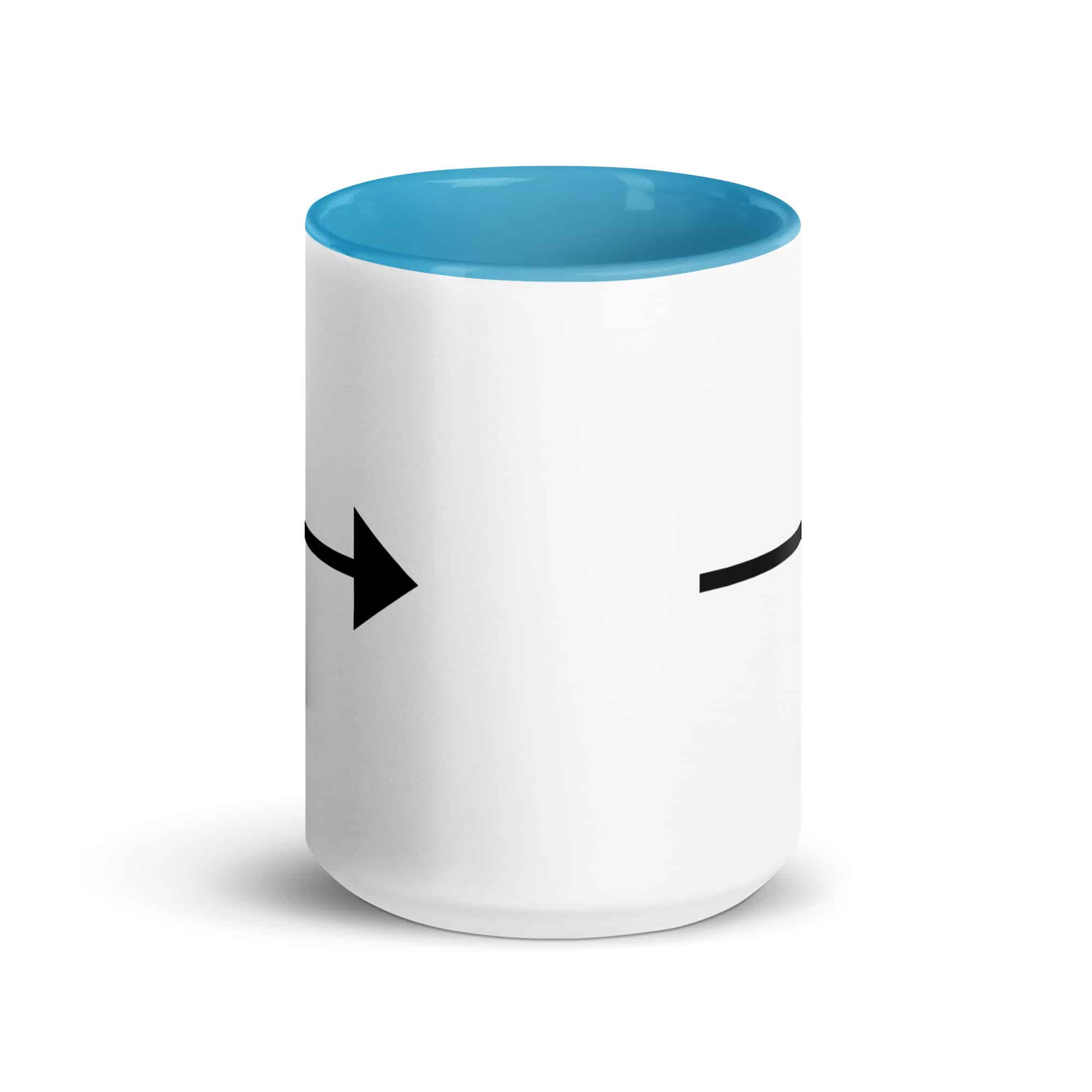 Black Straight Trail Arrow Color Inside Mug