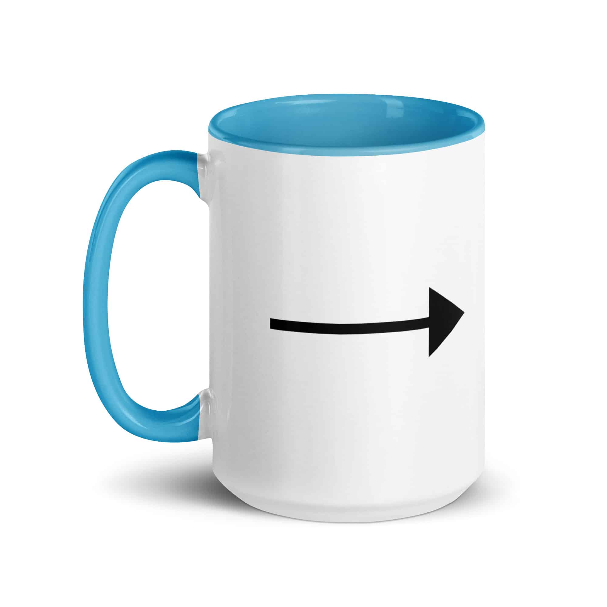 Black Straight Trail Arrow Color Inside Mug