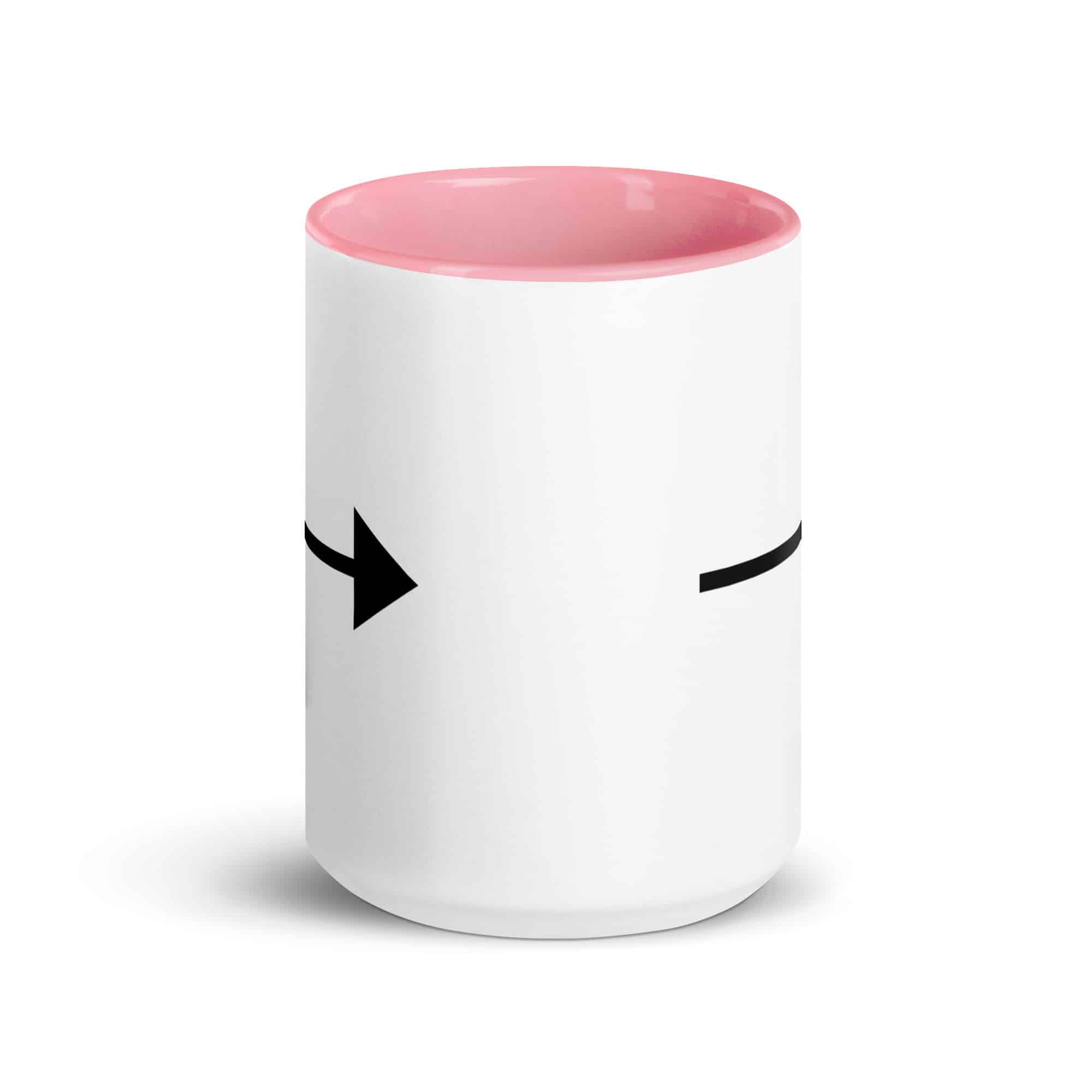 Black Straight Trail Arrow Color Inside Mug