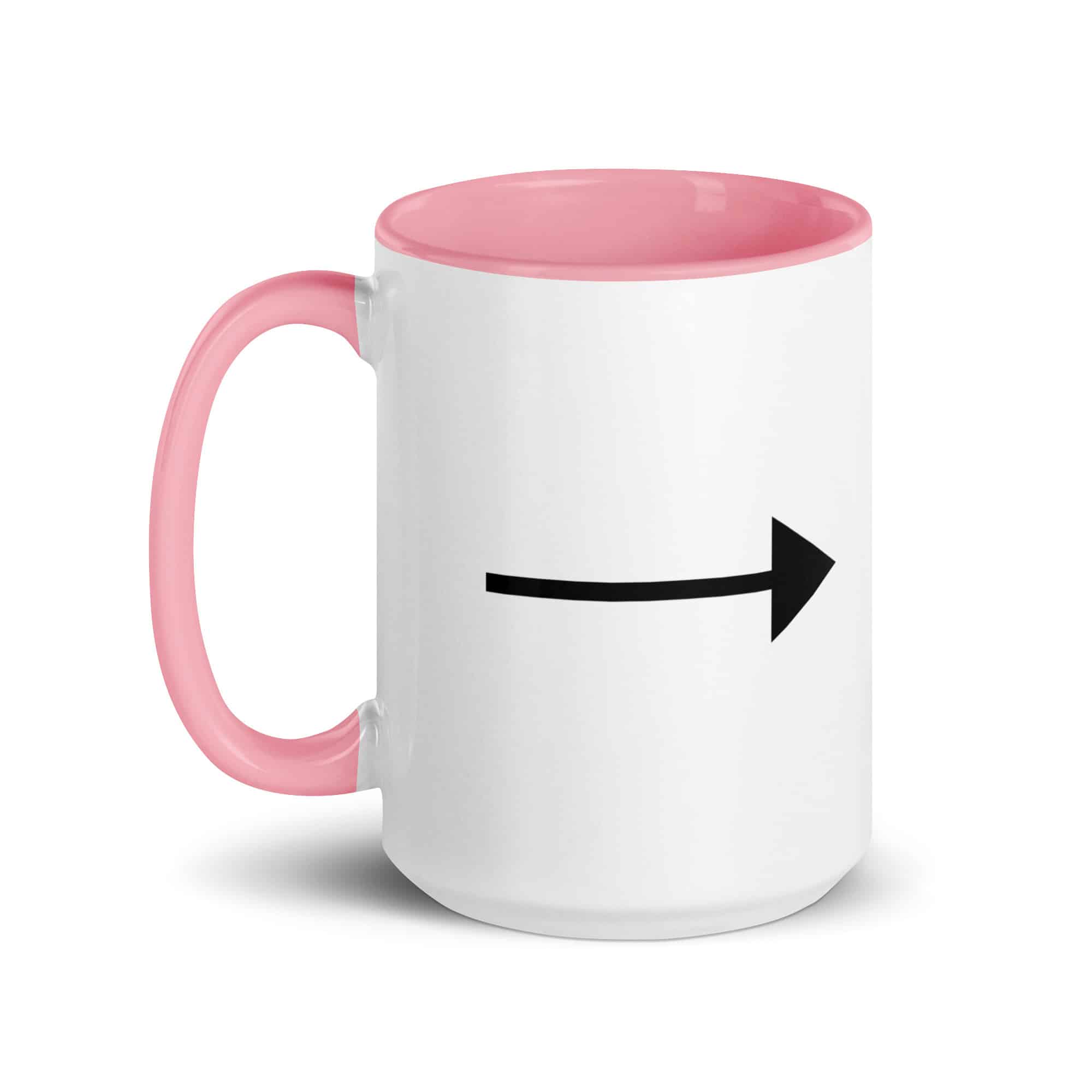 Black Straight Trail Arrow Color Inside Mug