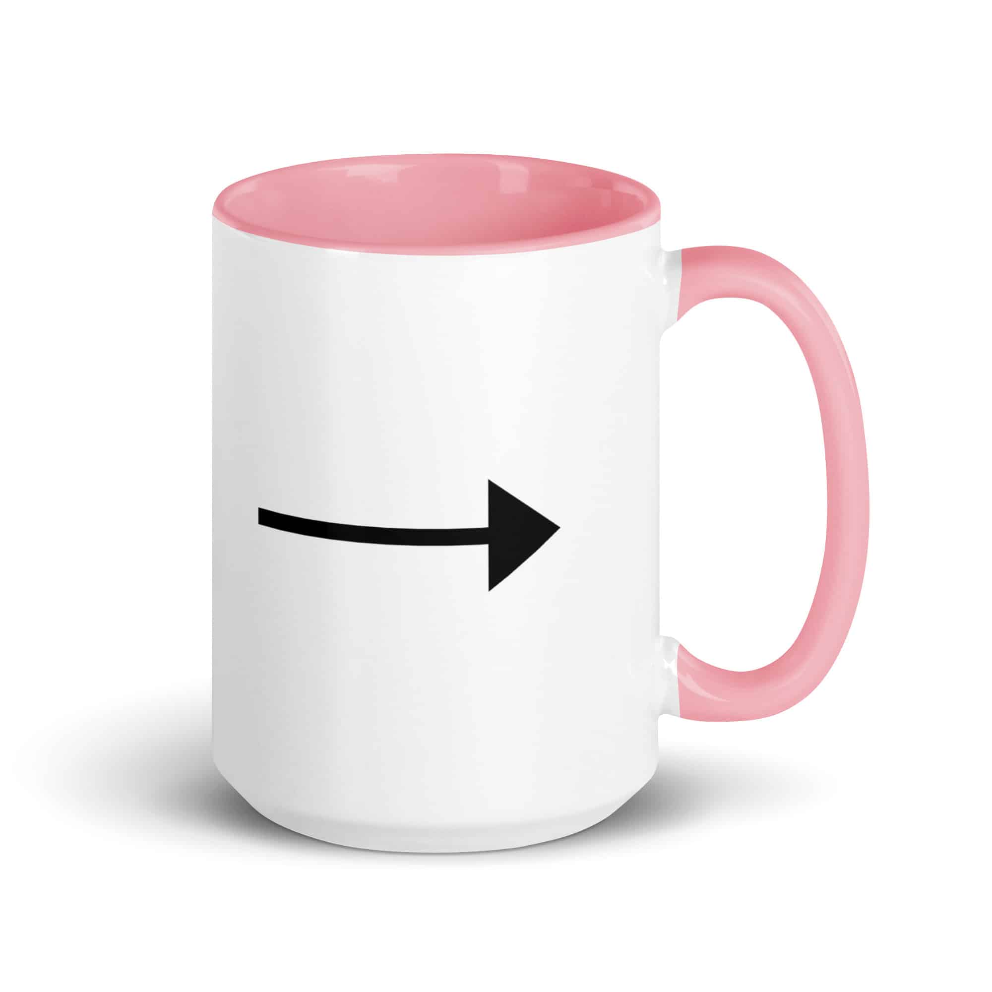 Black Straight Trail Arrow Color Inside Mug