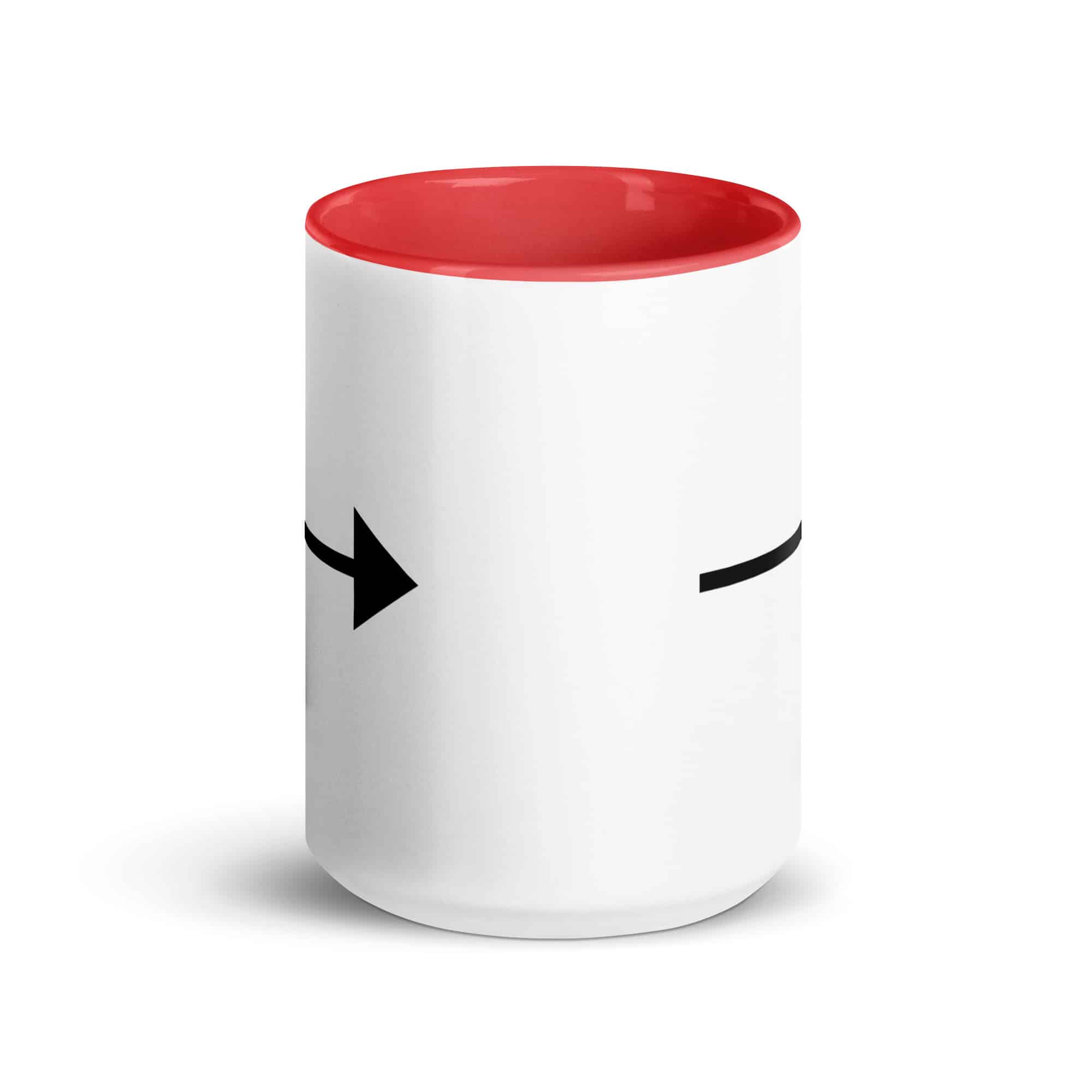 Black Straight Trail Arrow Color Inside Mug