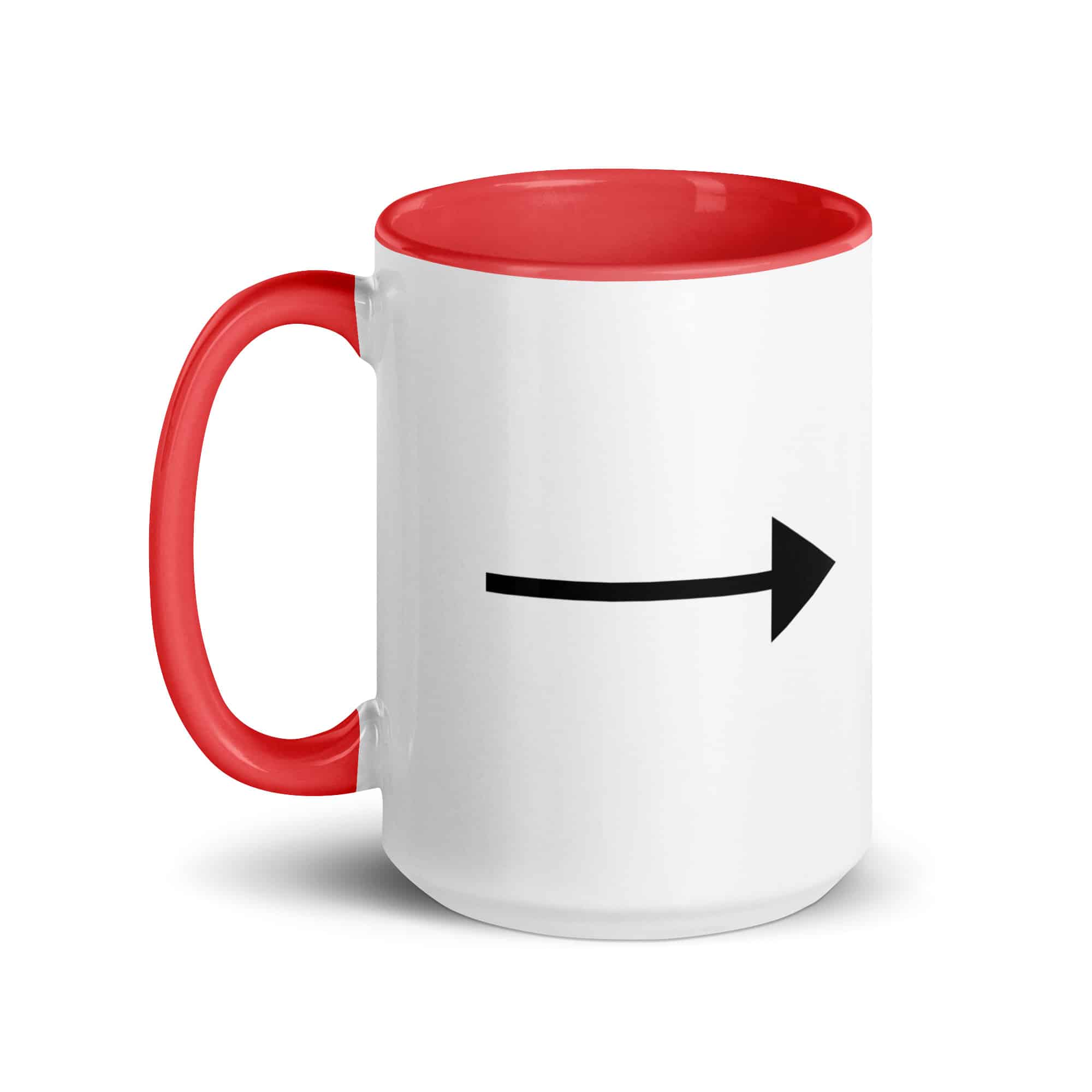 Black Straight Trail Arrow Color Inside Mug