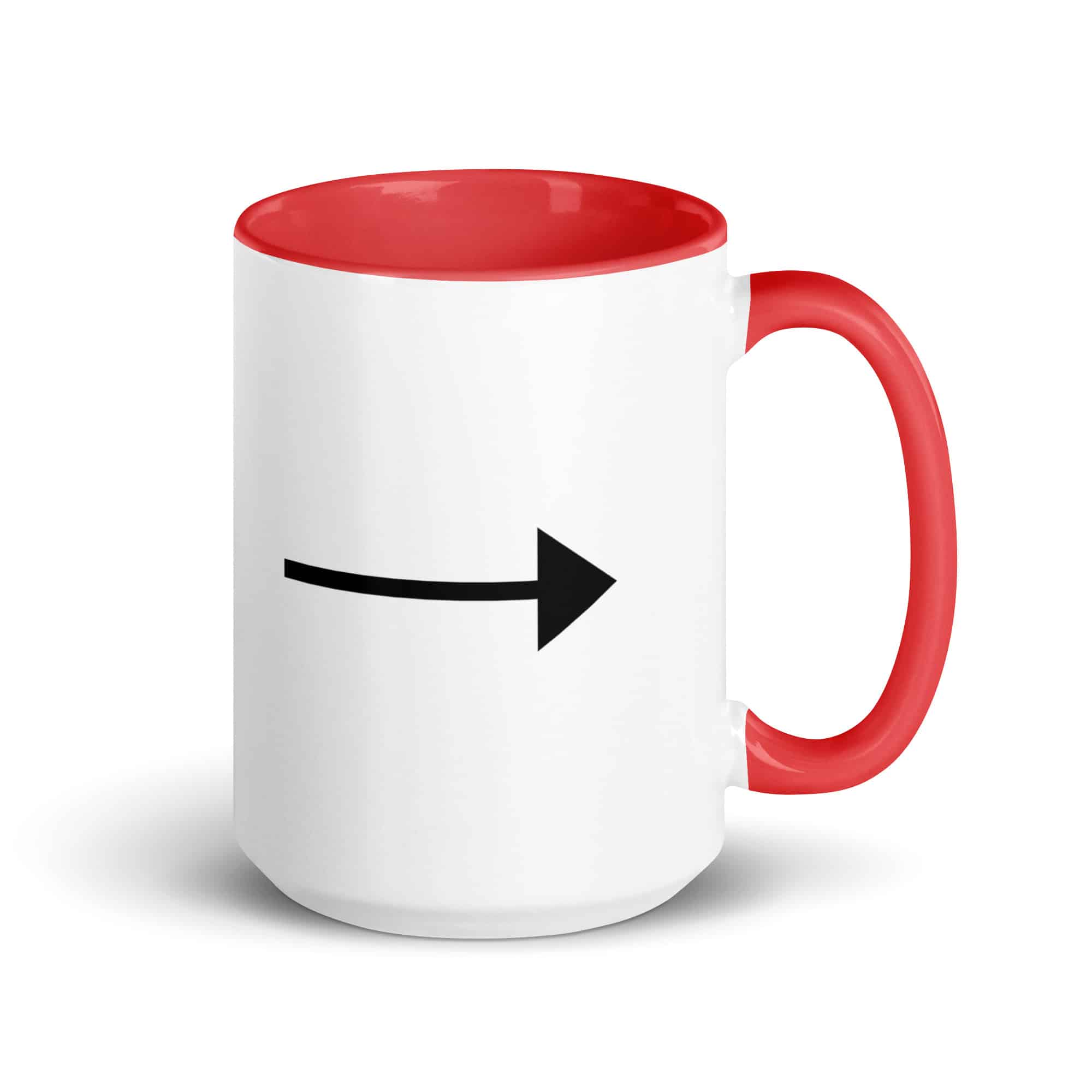 Black Straight Trail Arrow Color Inside Mug