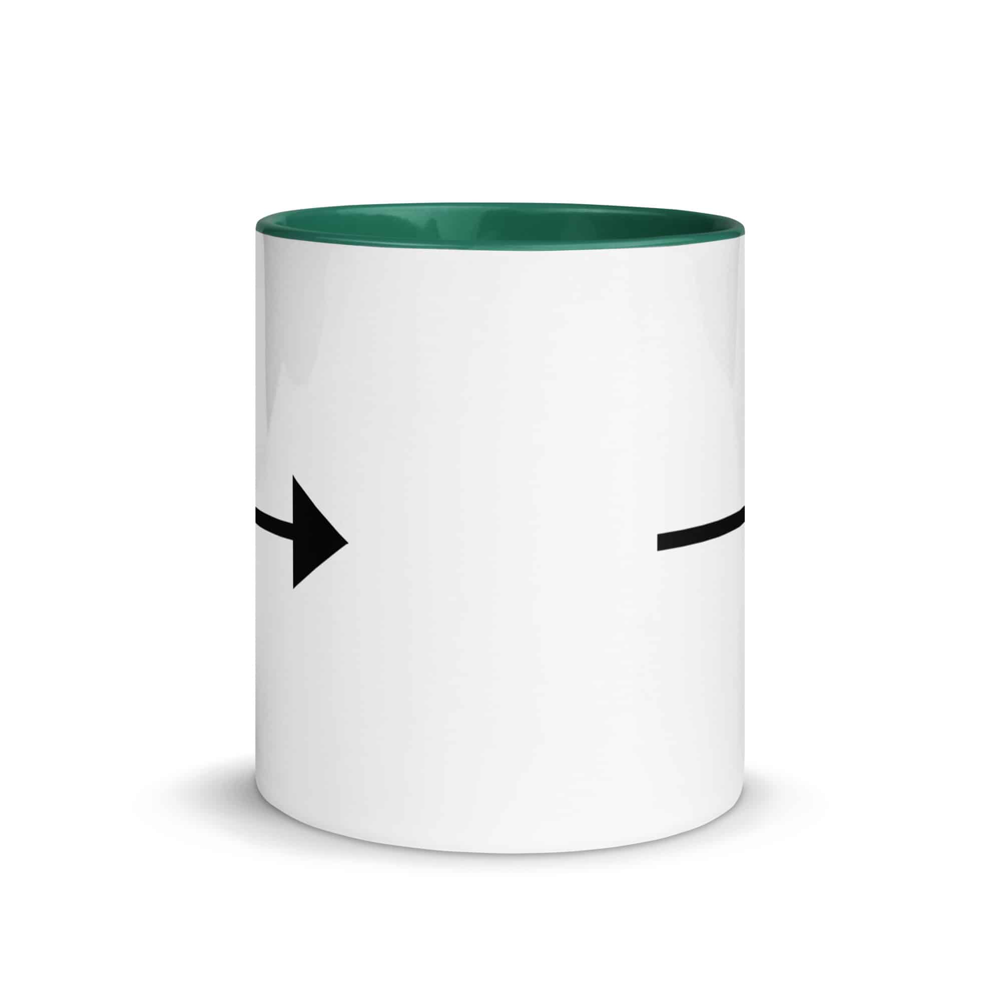 Black Straight Trail Arrow Color Inside Mug