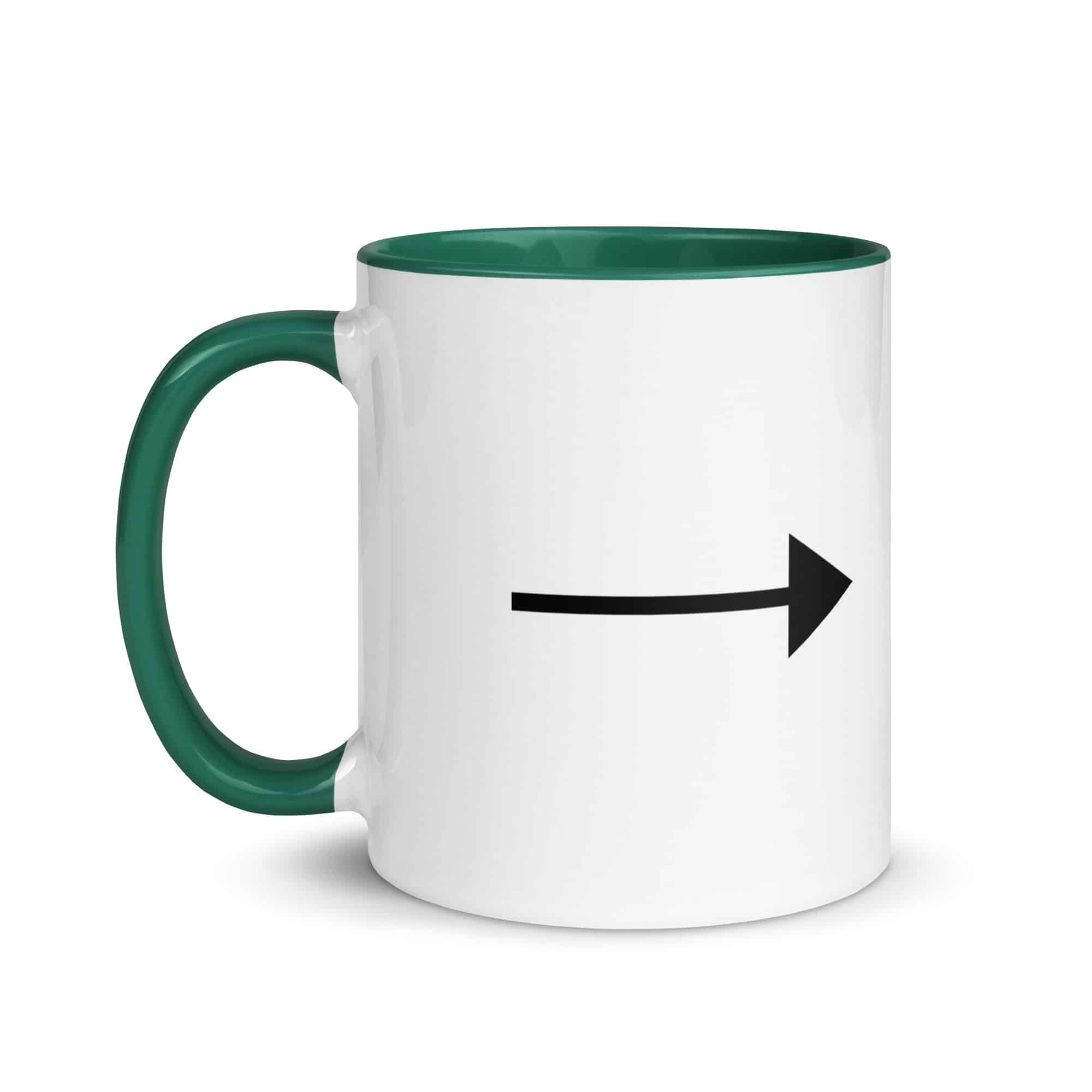 Black Straight Trail Arrow Color Inside Mug