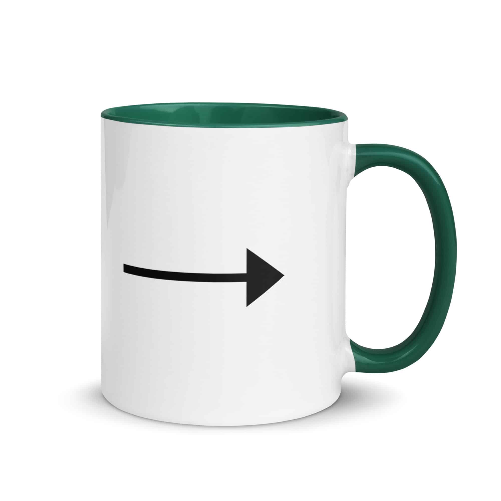 Black Straight Trail Arrow Color Inside Mug