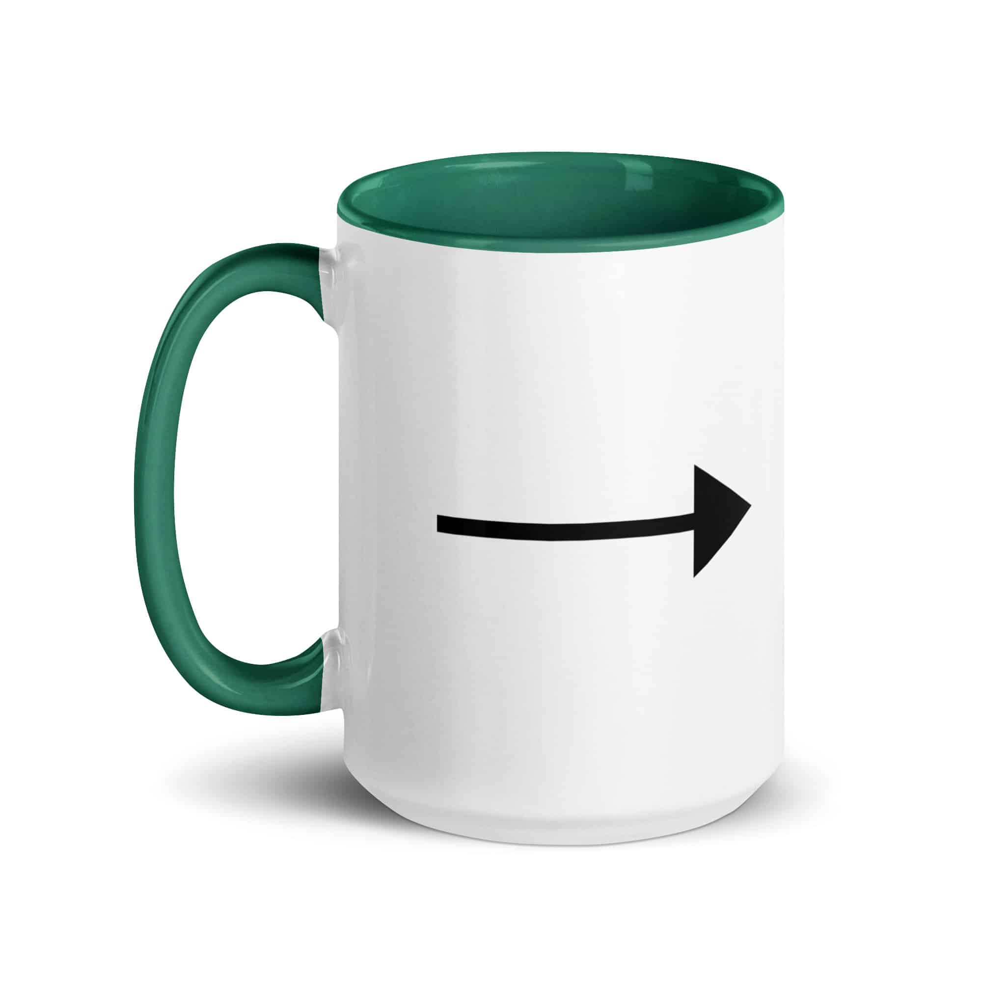 Black Straight Trail Arrow Color Inside Mug