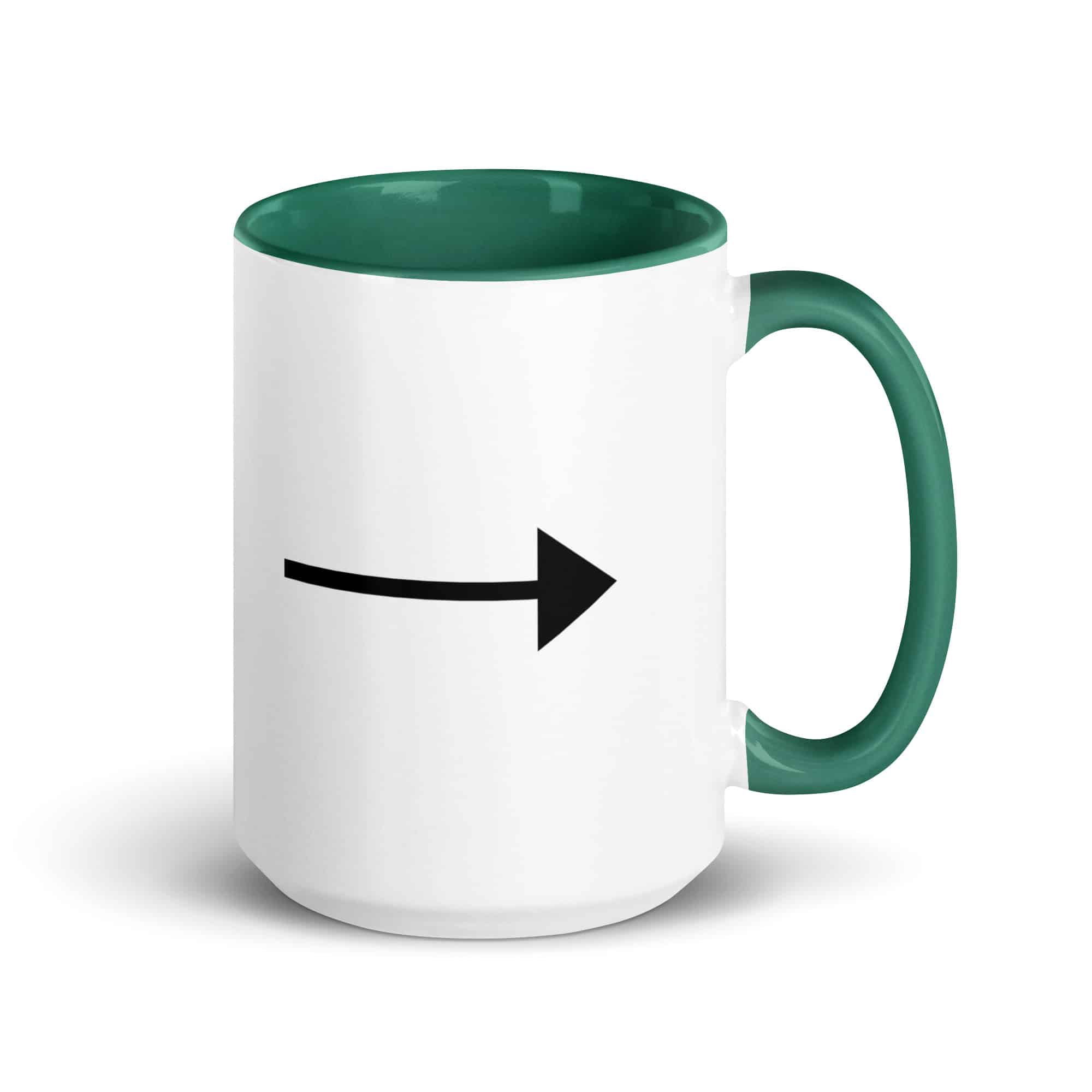 Black Straight Trail Arrow Color Inside Mug