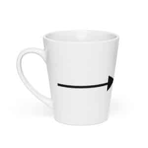 06 Straight Trail Arrow Black Latte Mug - 12 oz - Main