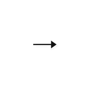 06 Straight Trail Arrow Black Die-Cut Magnet - 3″×3″ - Main