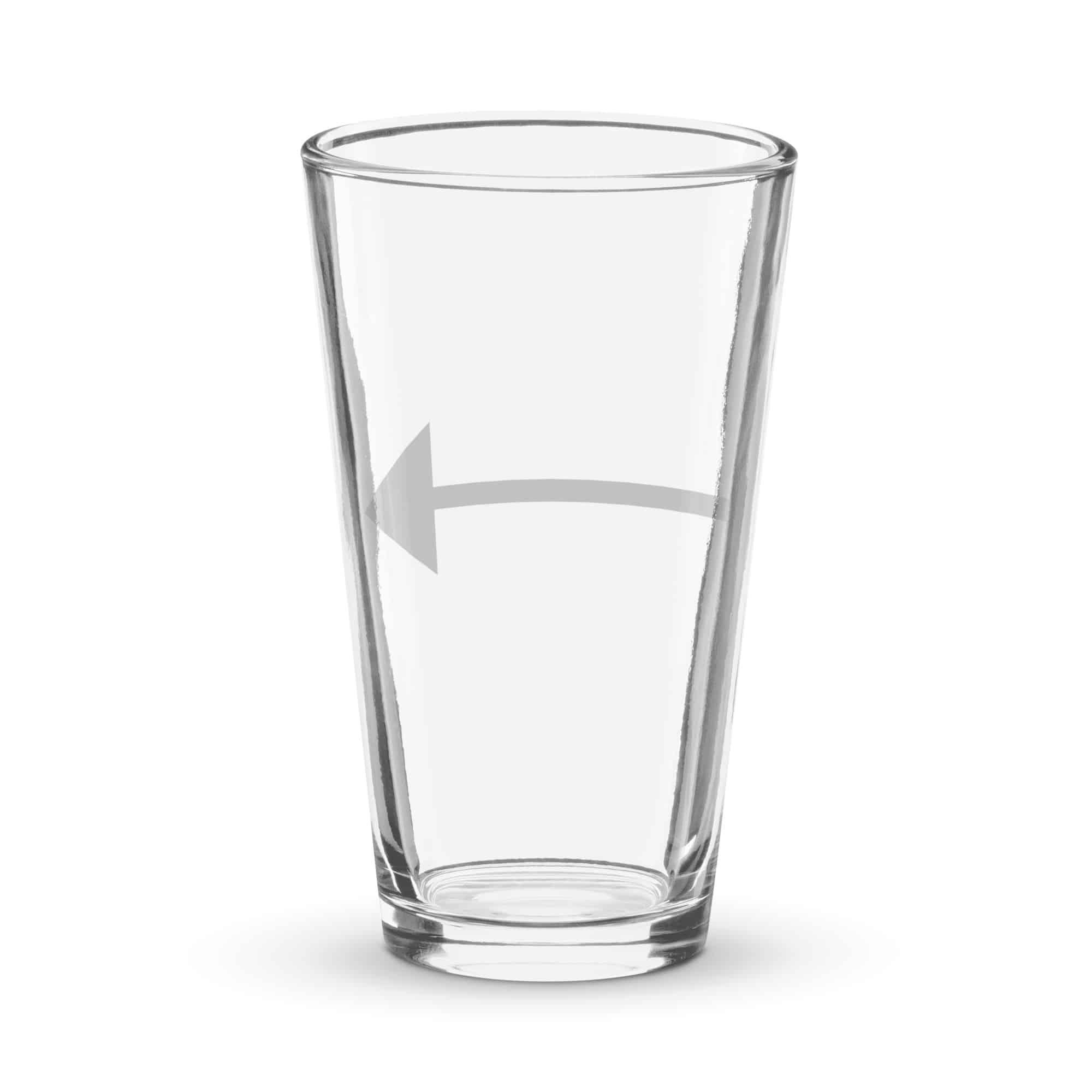 Black Straight Trail Arrow Pint Glass