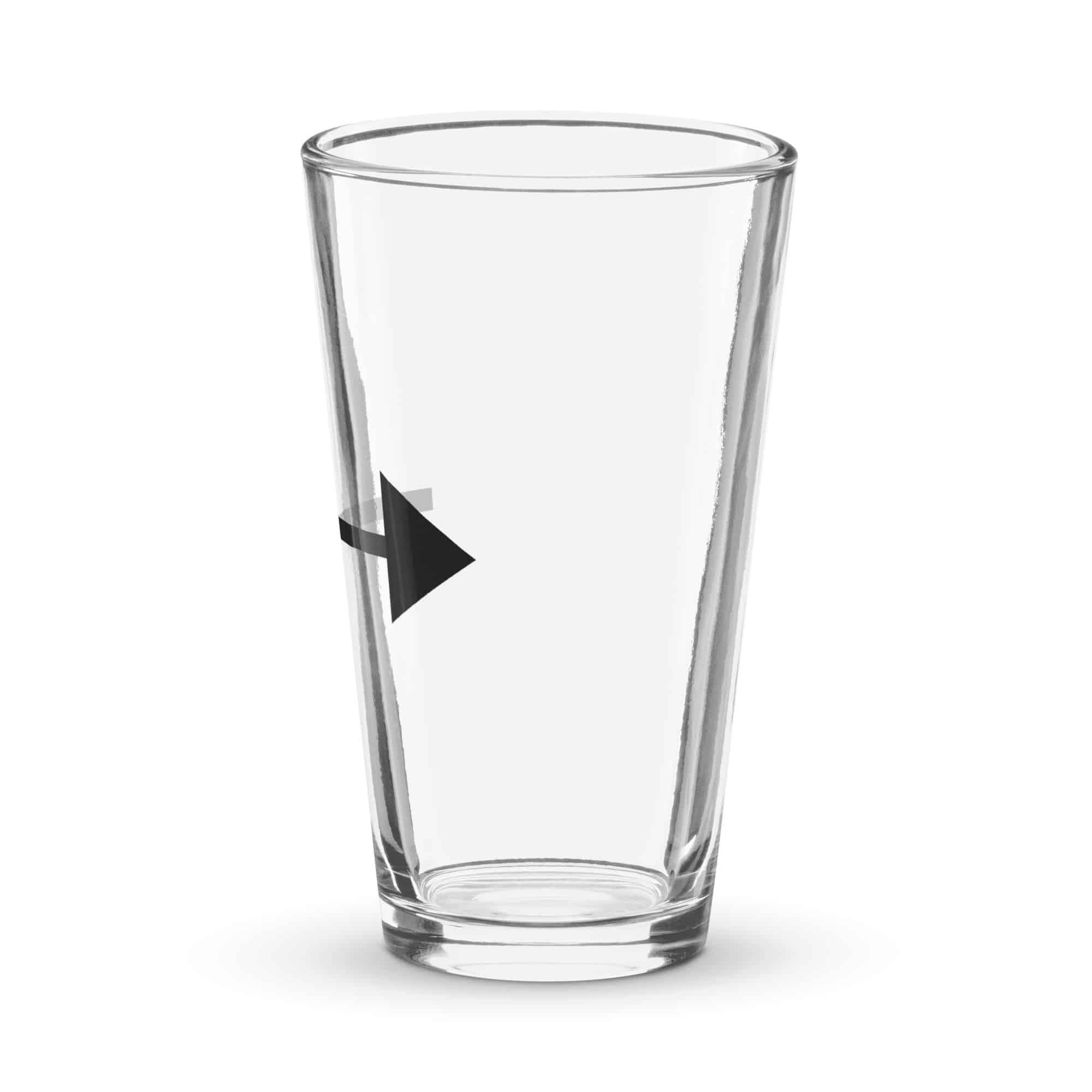 Black Straight Trail Arrow Pint Glass