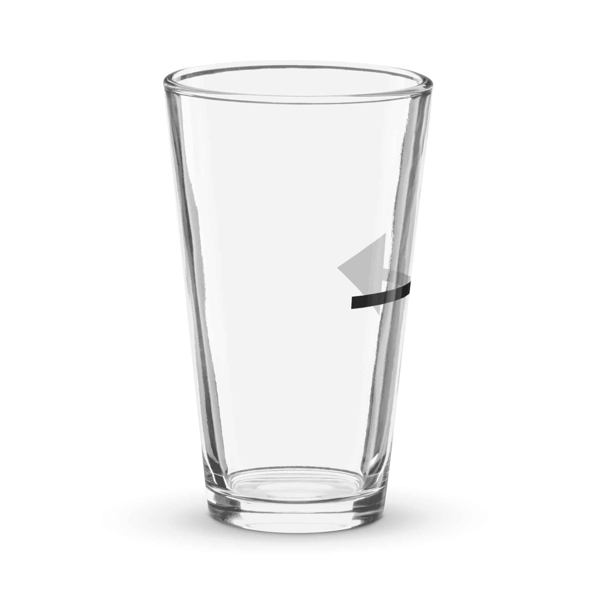 Black Straight Trail Arrow Pint Glass