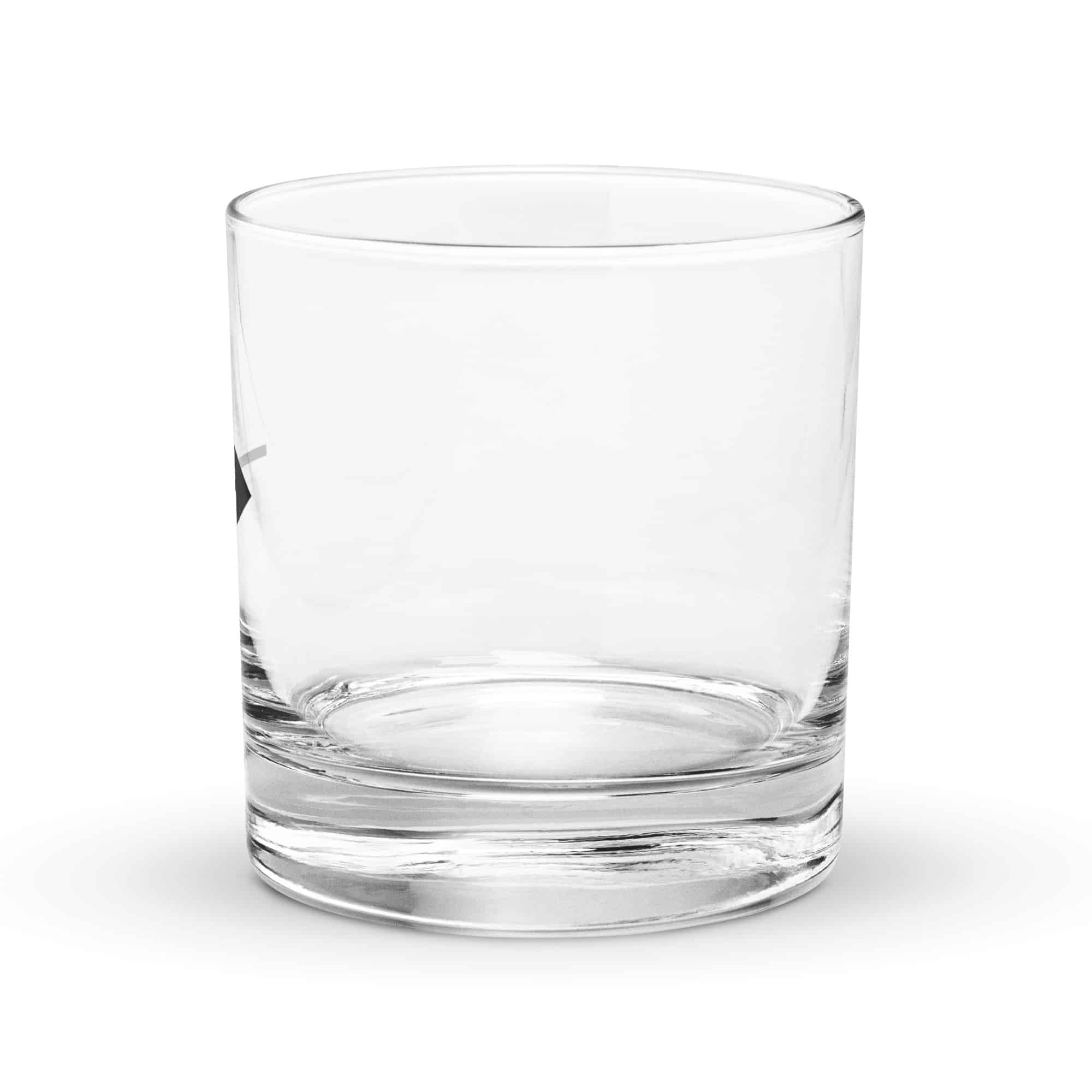 Black Straight Trail Arrow Rocks Glass