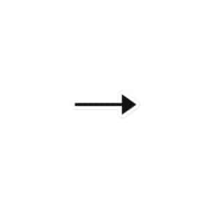 06 Straight Trail Arrow Black Vinyl Sticker - 3x3 - Main