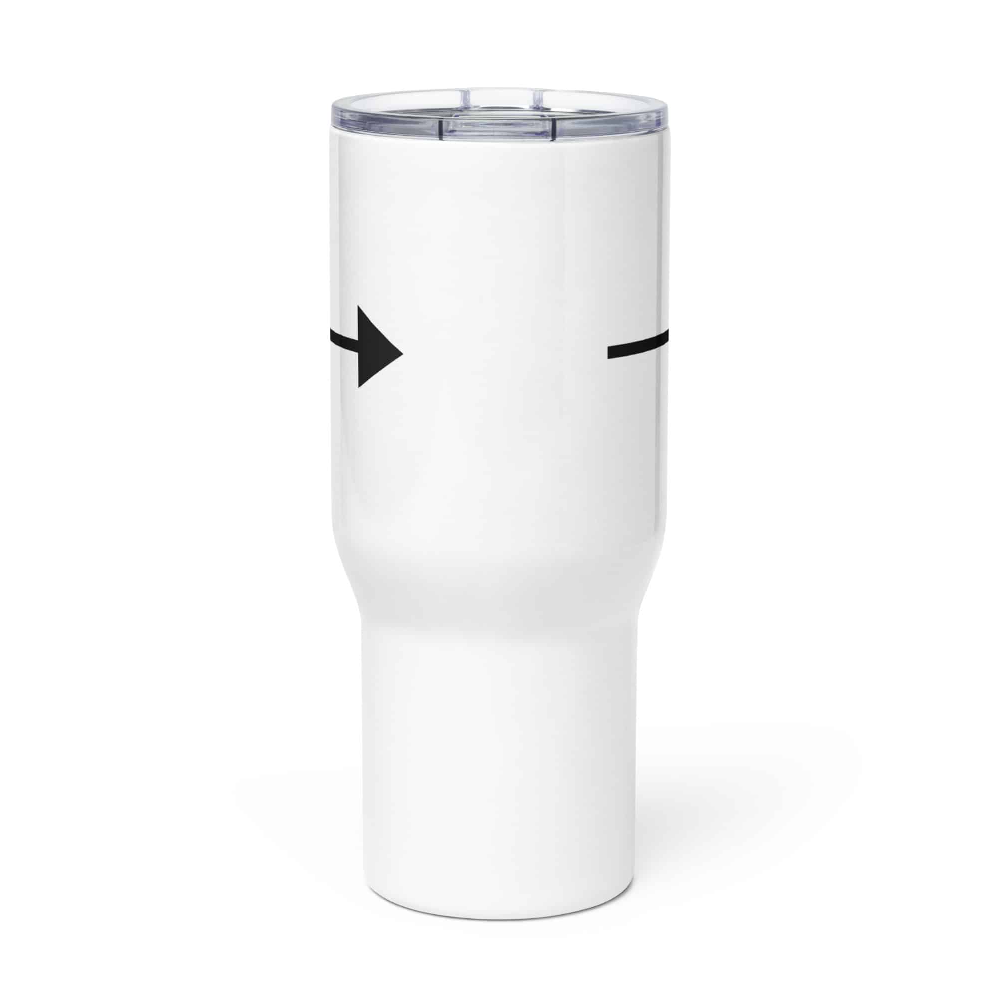 Black Straight Trail Arrow Travel Mug