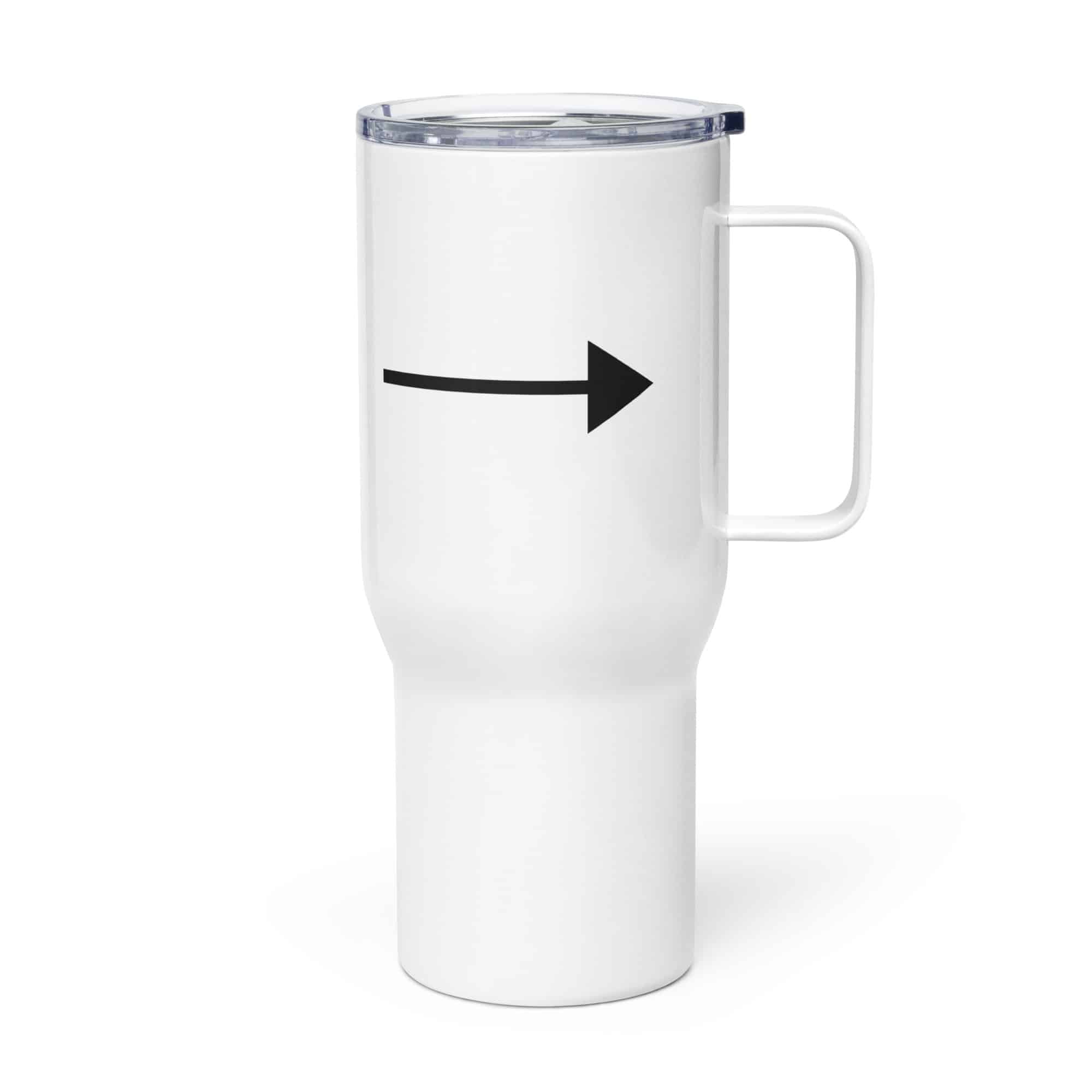 Black Straight Trail Arrow Travel Mug