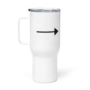 06 Straight Trail Arrow Black Travel Mug - 25 oz - Main