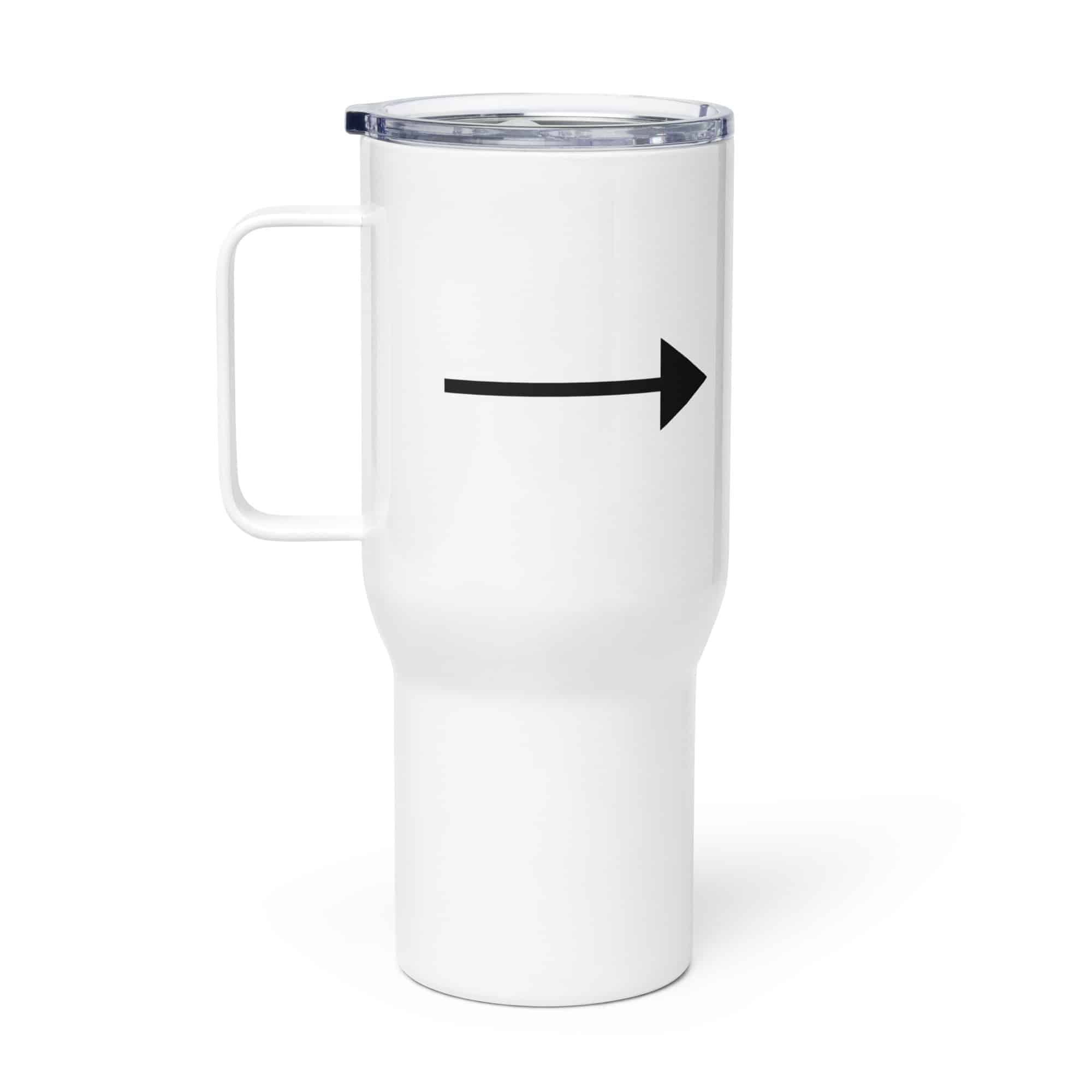 Black Straight Trail Arrow Travel Mug