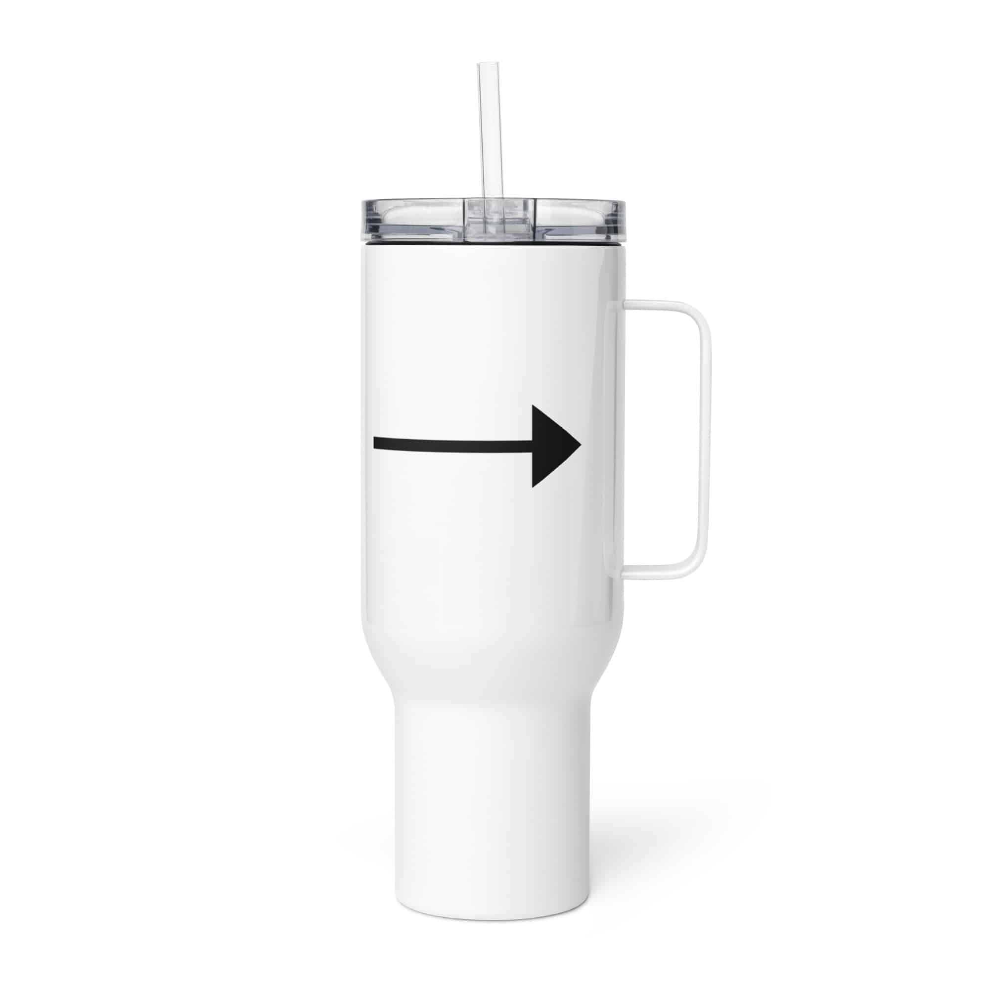 Black Straight Trail Arrow Travel Mug