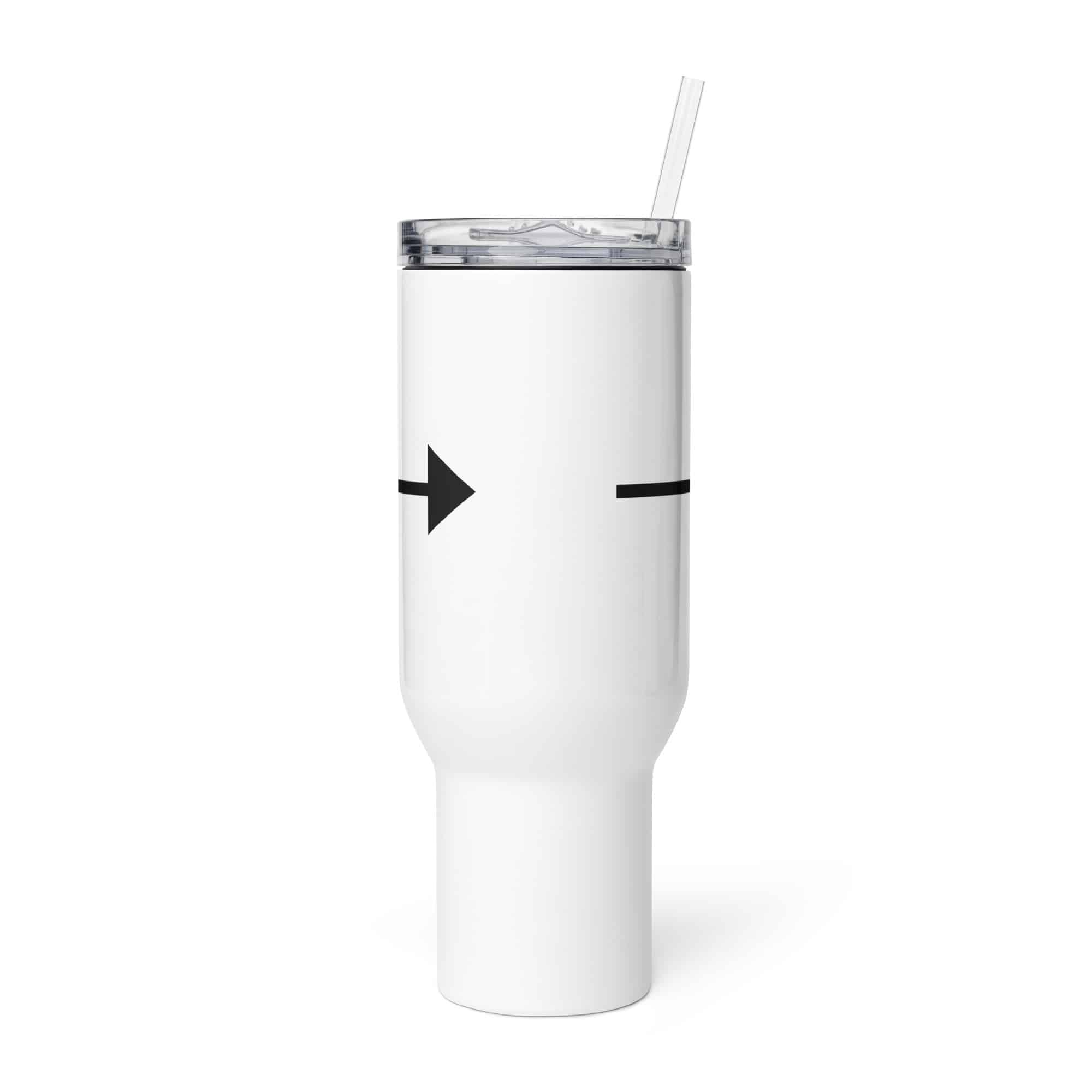 Black Straight Trail Arrow Travel Mug