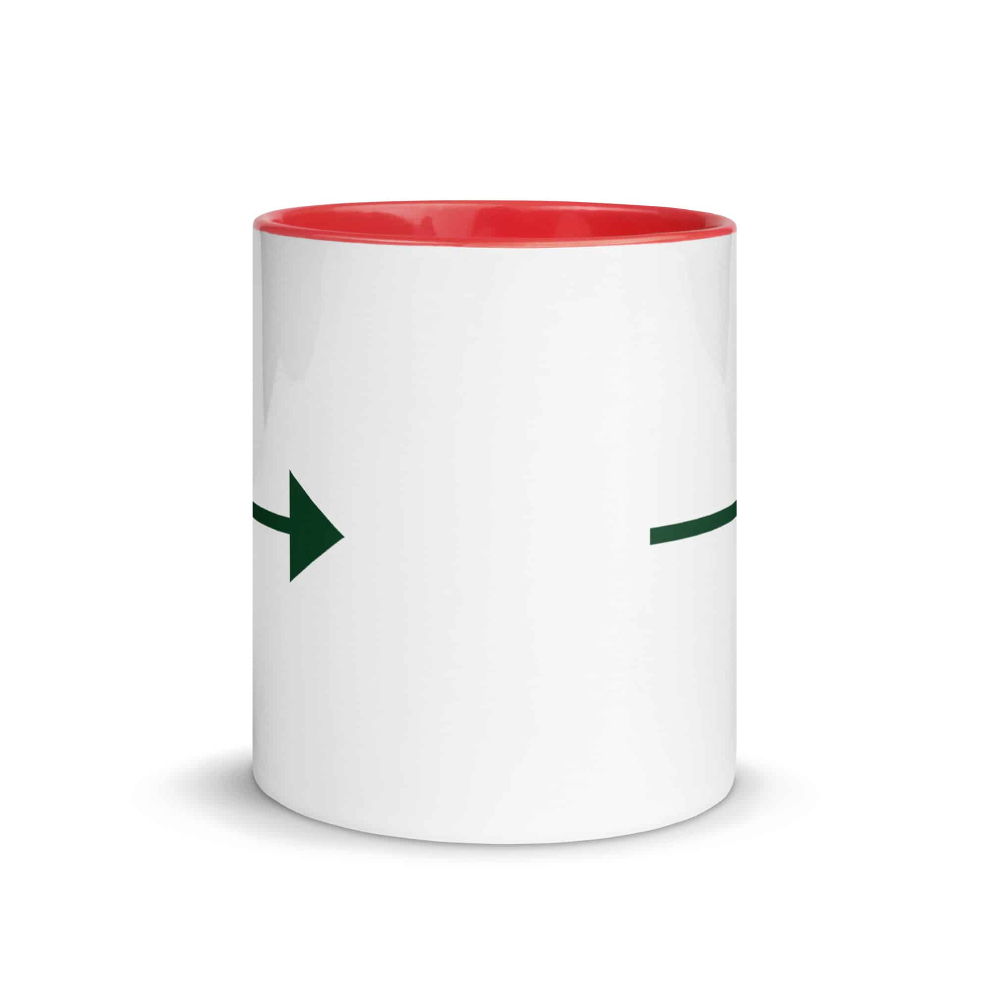 Forest Green Straight Trail Arrow Color Inside Mug