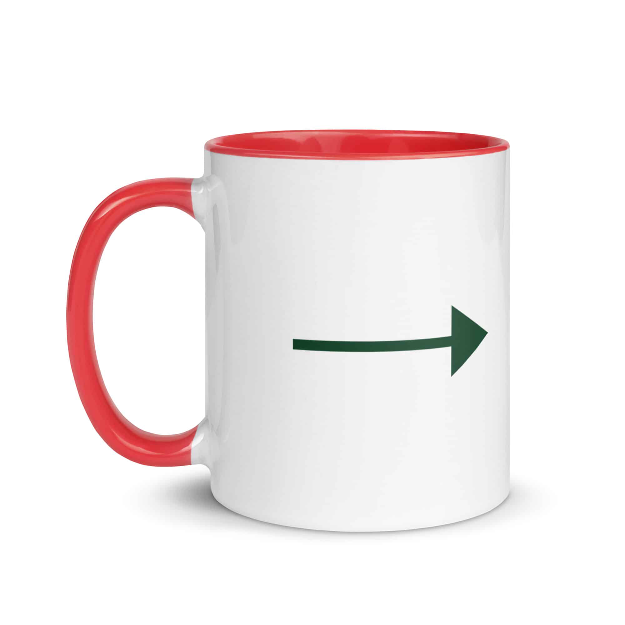 Forest Green Straight Trail Arrow Color Inside Mug