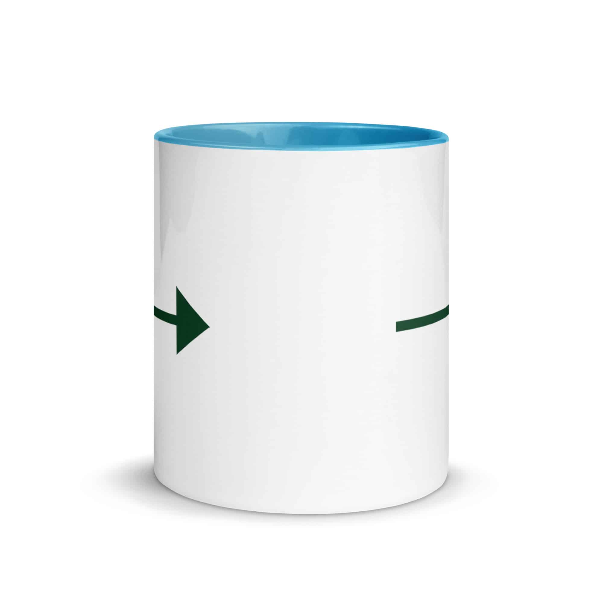 Forest Green Straight Trail Arrow Color Inside Mug