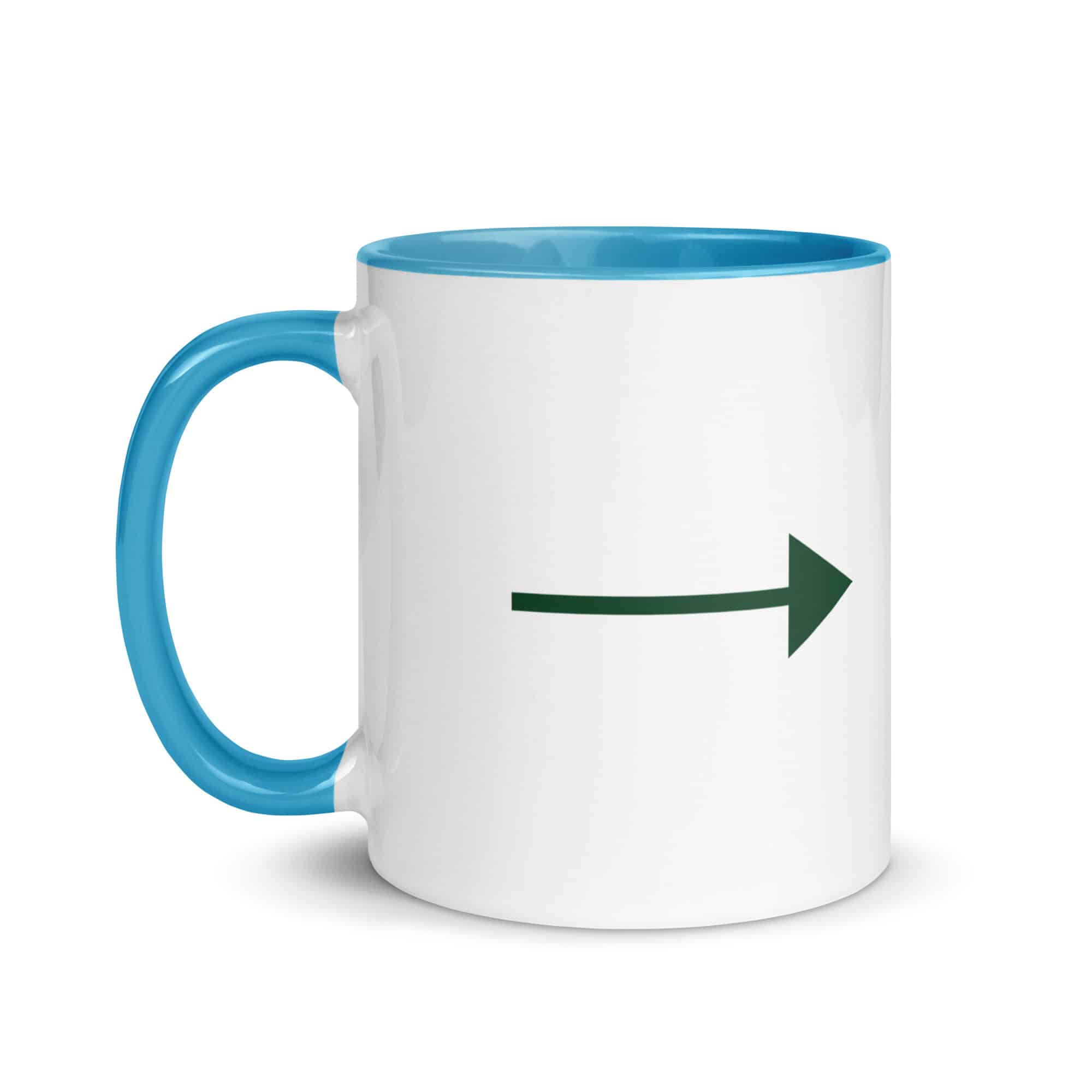 Forest Green Straight Trail Arrow Color Inside Mug