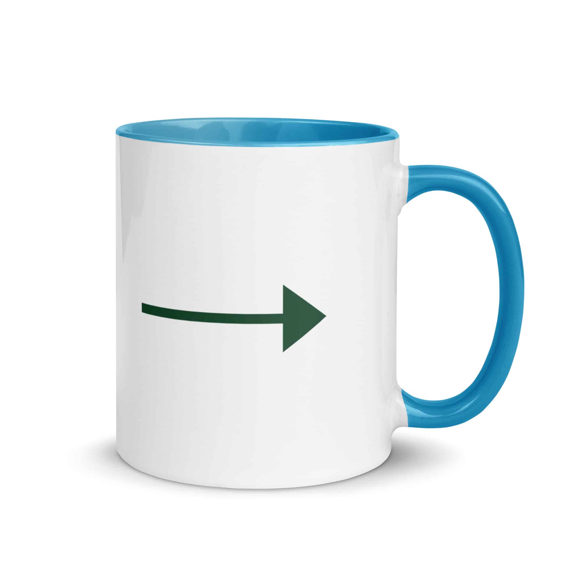 Forest Green Straight Trail Arrow Color Inside Mug
