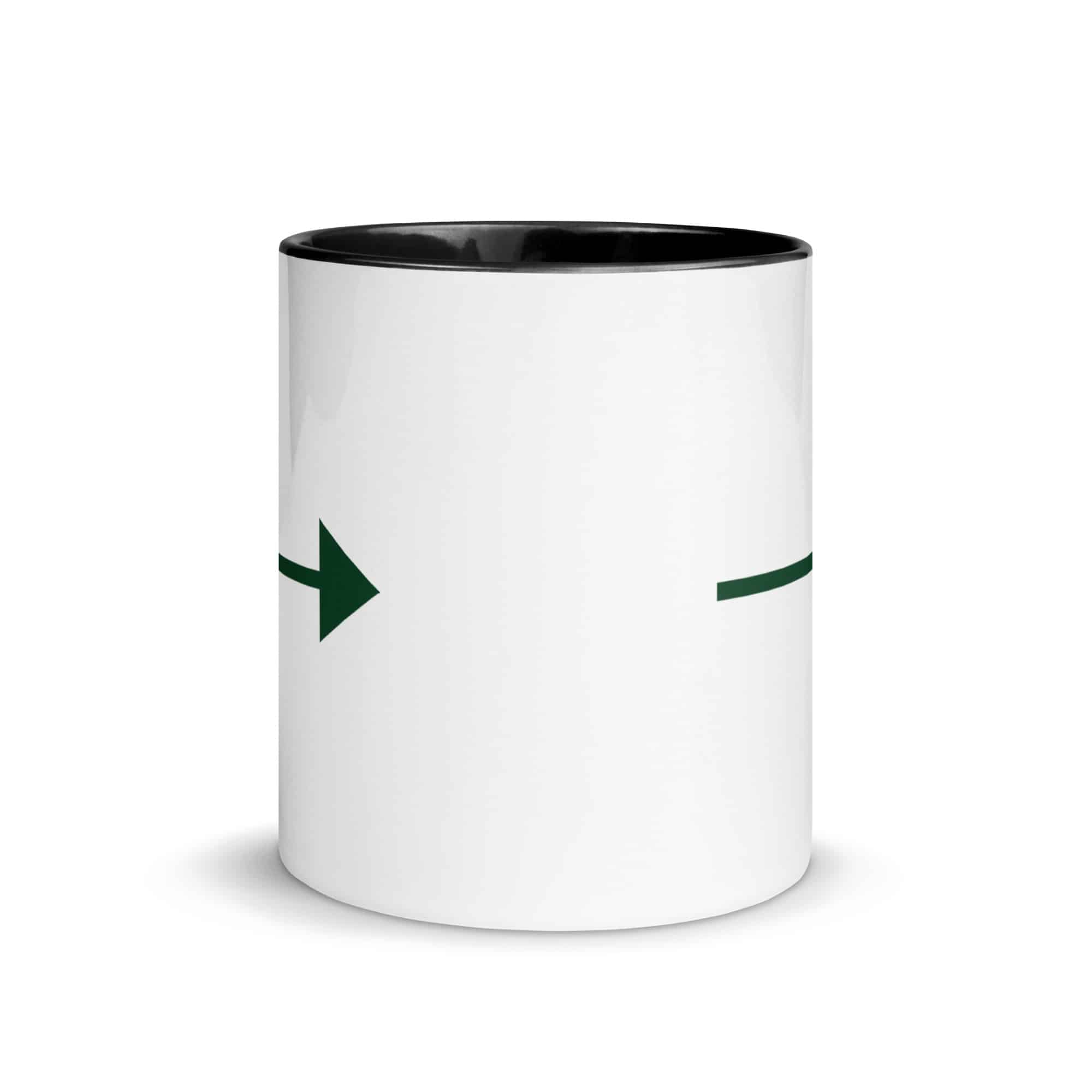 Forest Green Straight Trail Arrow Color Inside Mug