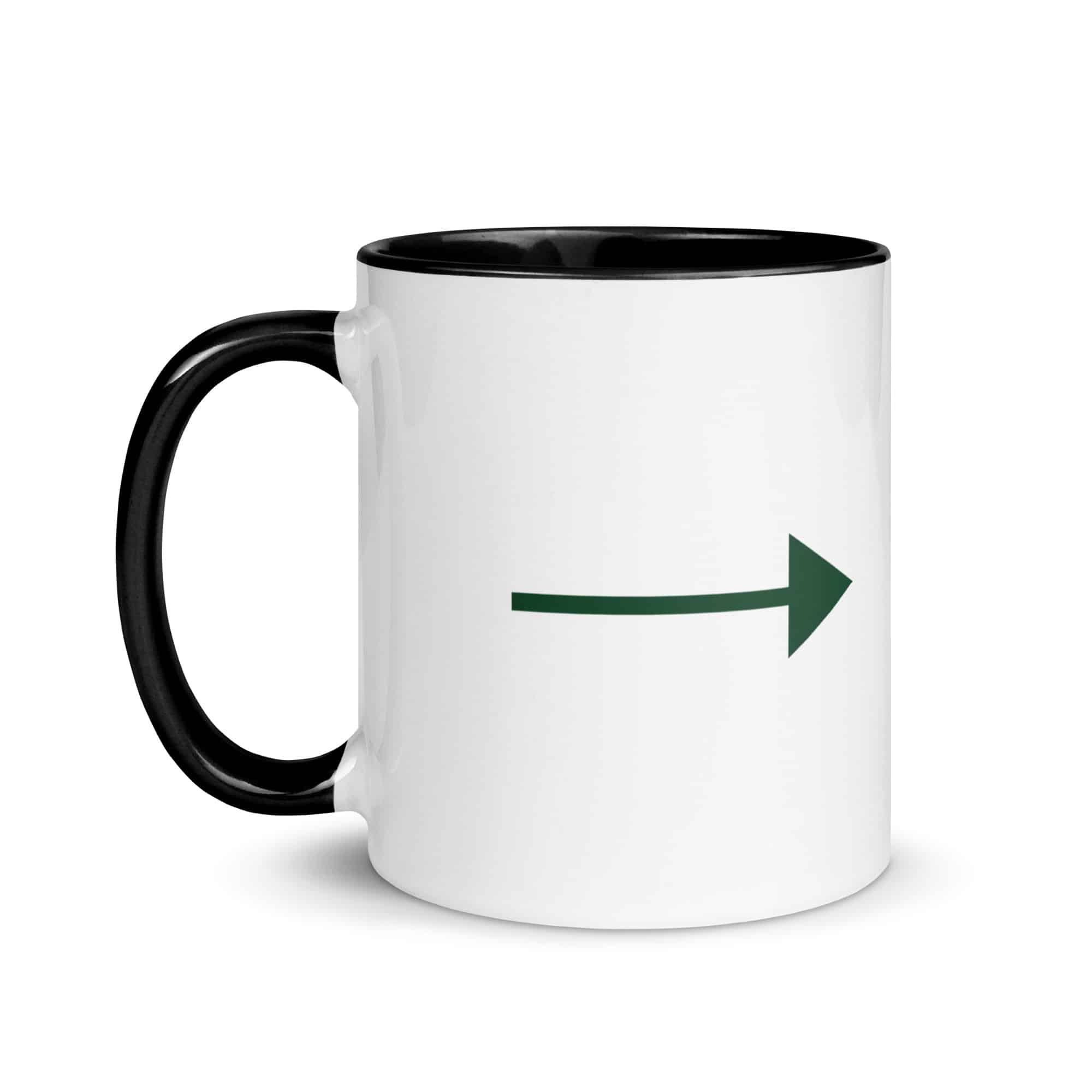 Forest Green Straight Trail Arrow Color Inside Mug
