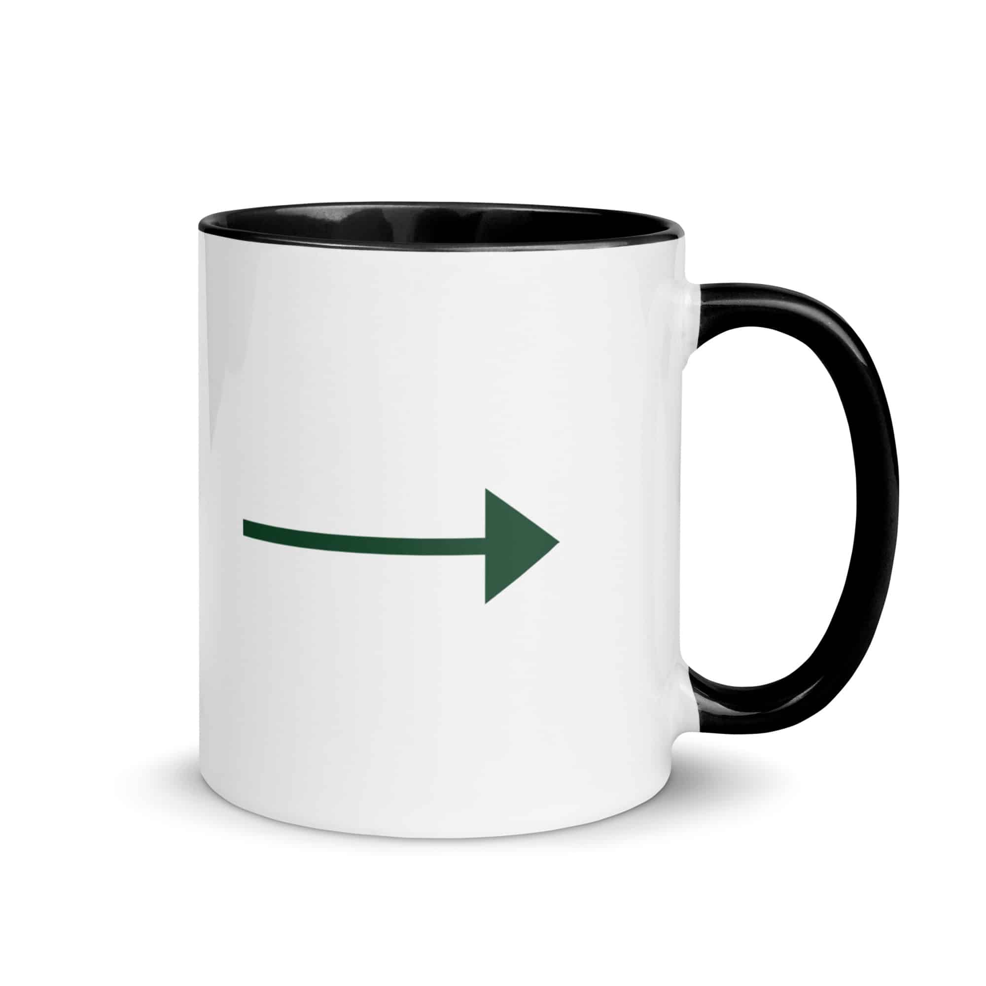 Forest Green Straight Trail Arrow Color Inside Mug