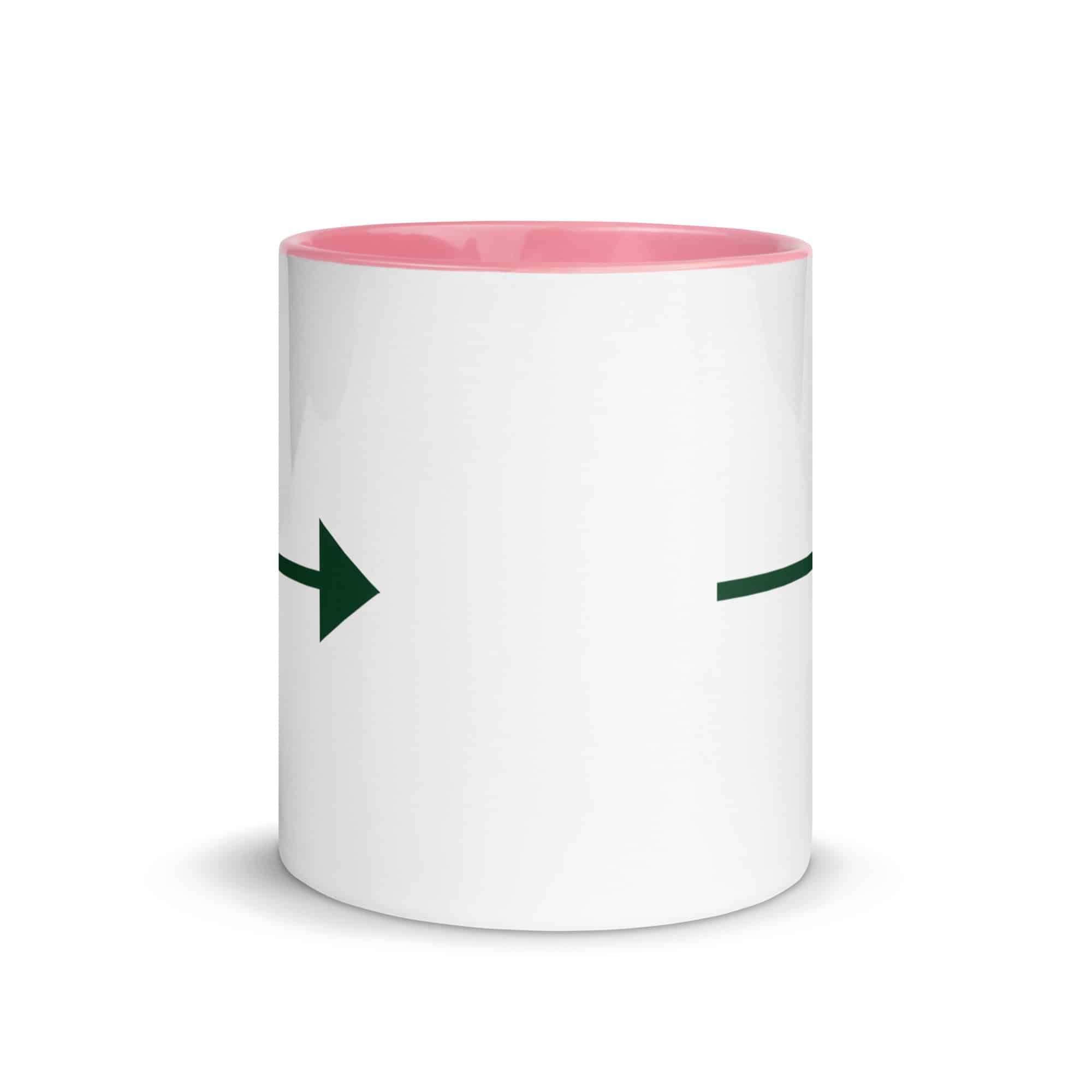 Forest Green Straight Trail Arrow Color Inside Mug